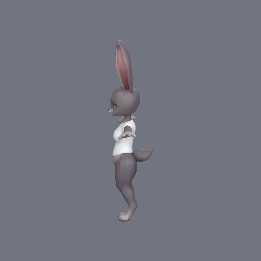Stylized Bunny Character, 3D model preview 3