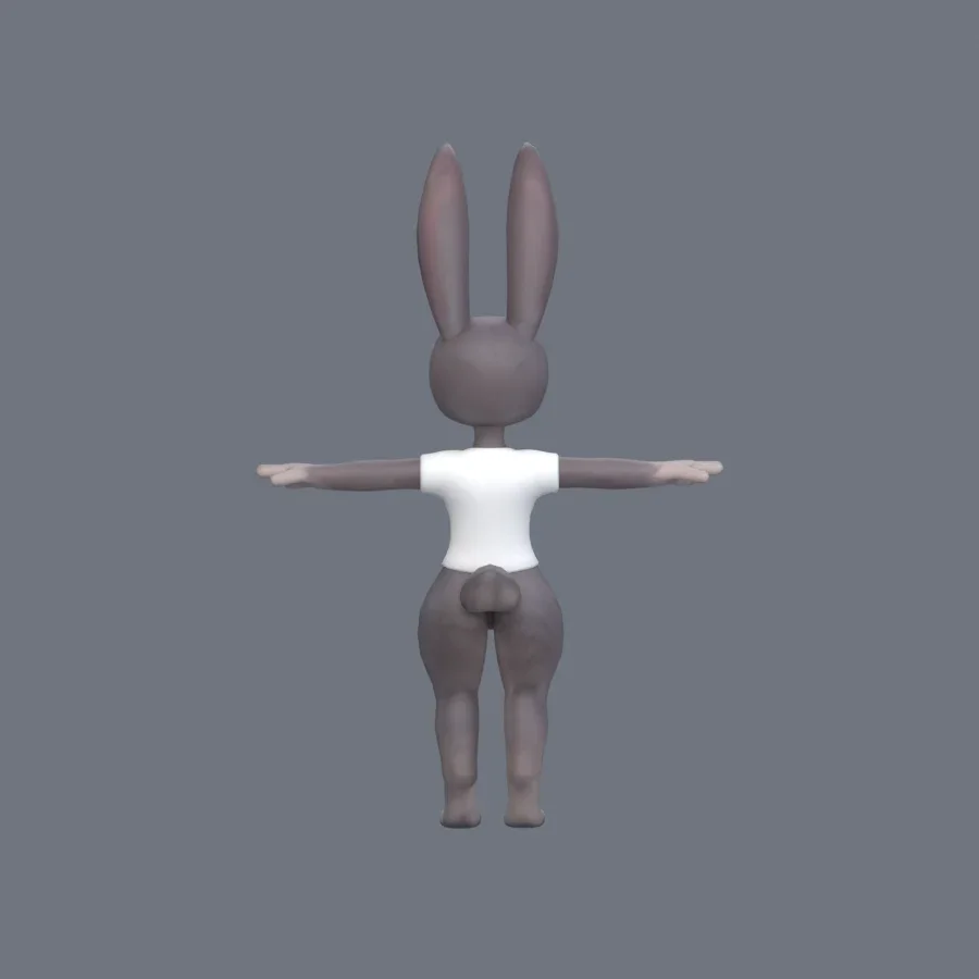 Stylized Bunny Character, 3D model preview 4