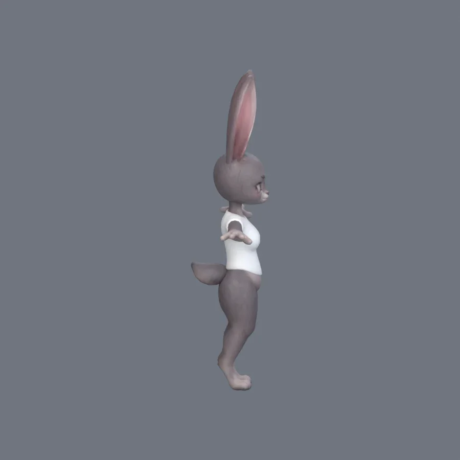 Stylized Bunny Character, 3D model preview 5