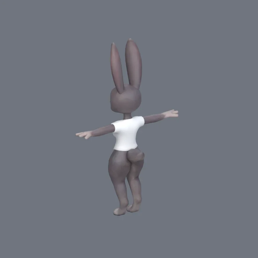 Stylized Bunny Character, 3D model preview 6