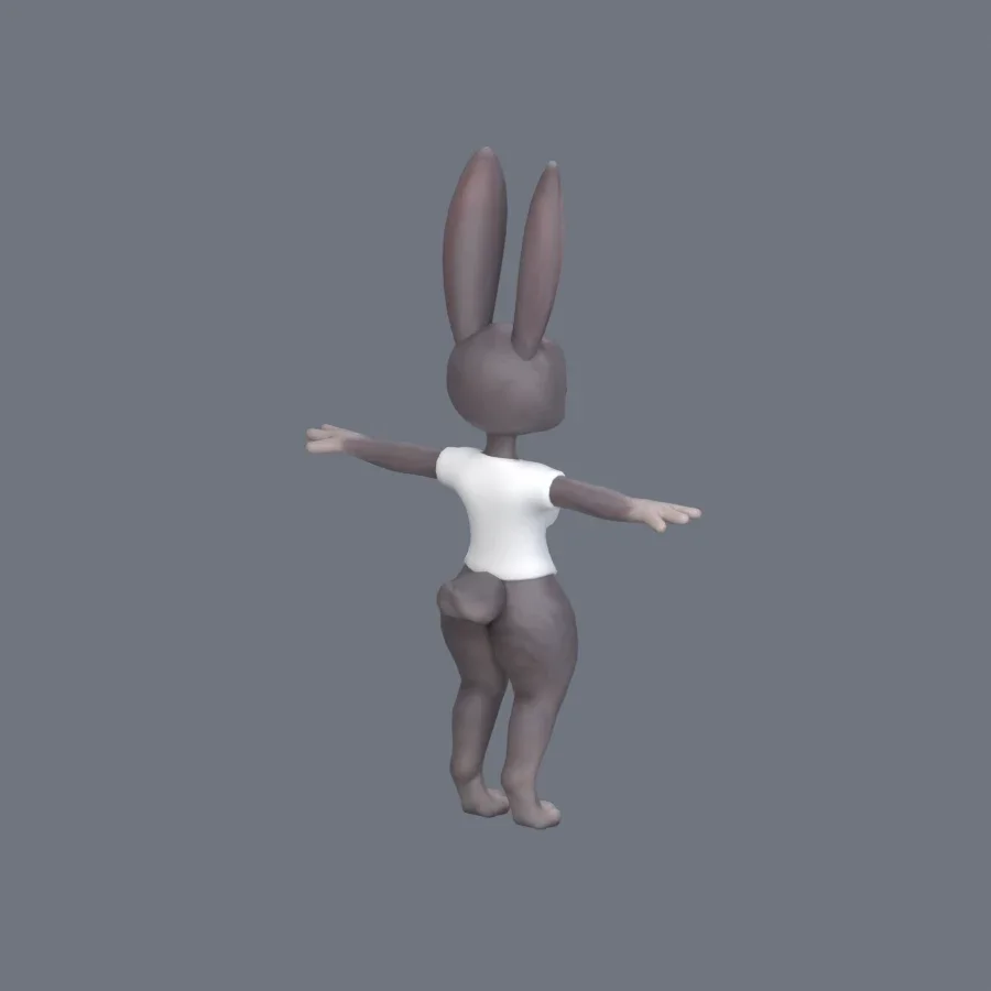 Stylized Bunny Character, 3D model preview 7