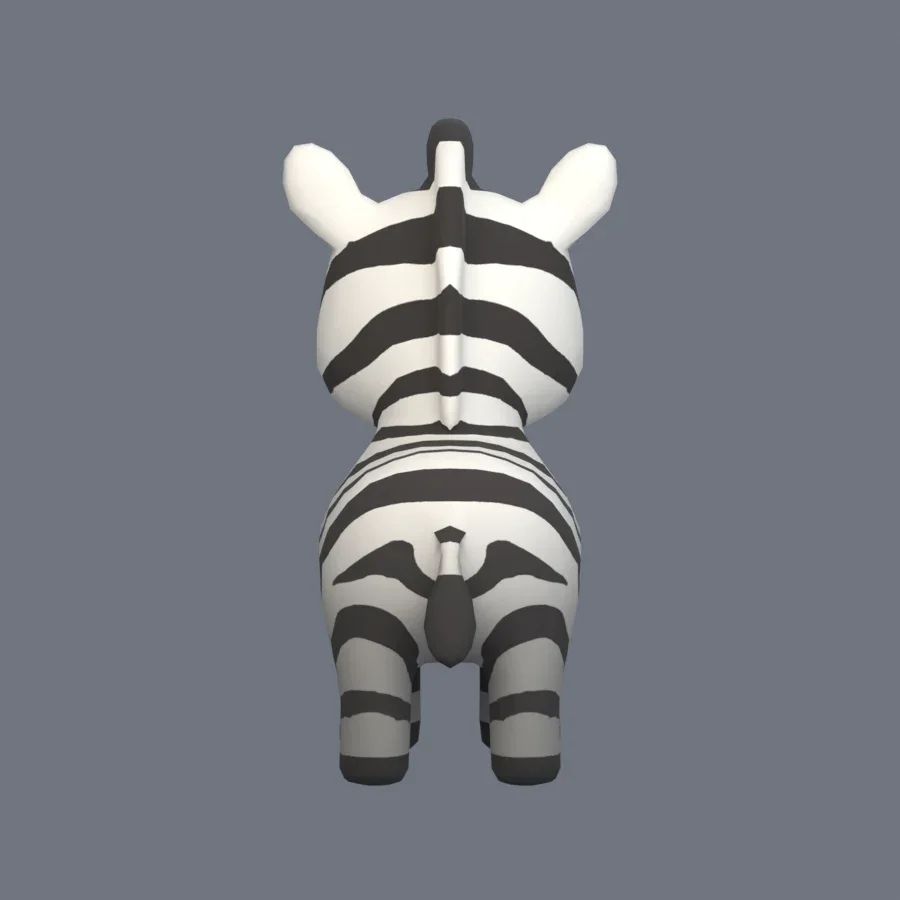 Stylized Animal Zebra, 3D model preview 4