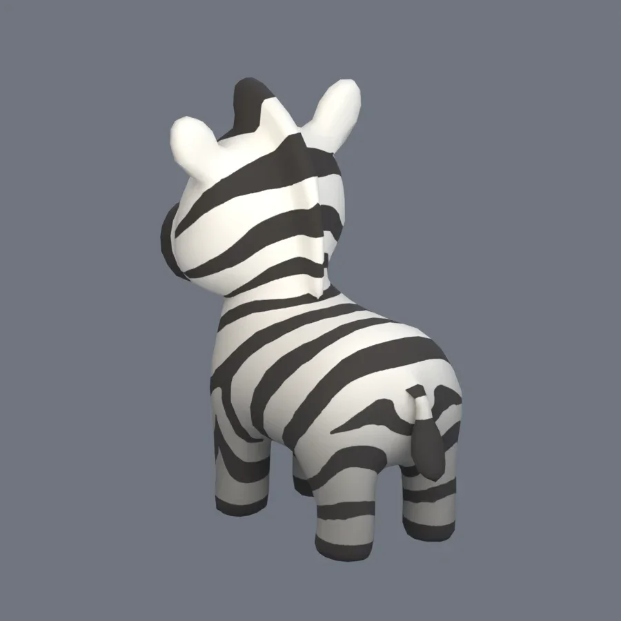 Stylized Animal Zebra, 3D model preview 6