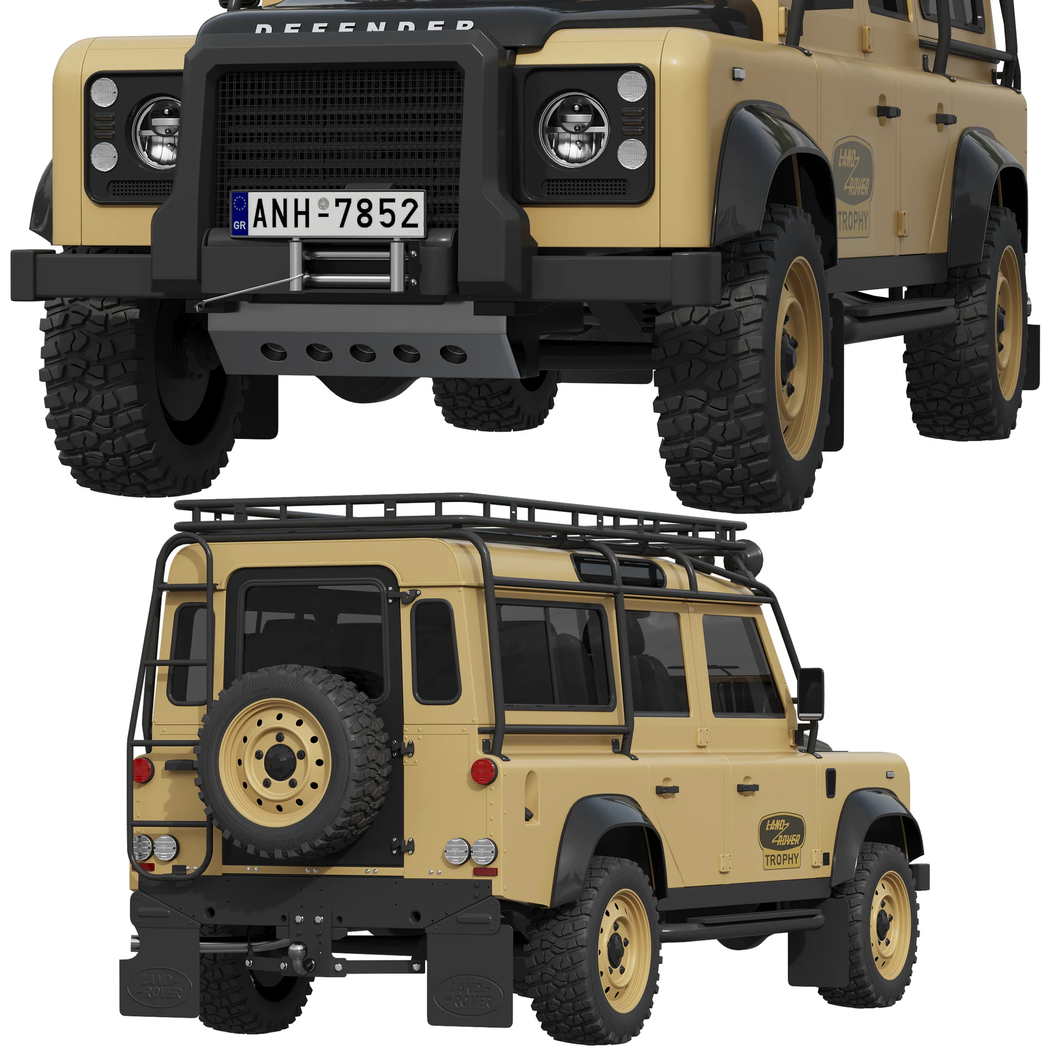 Land Rover Defender Works V8 Trophy, 3D model preview 3
