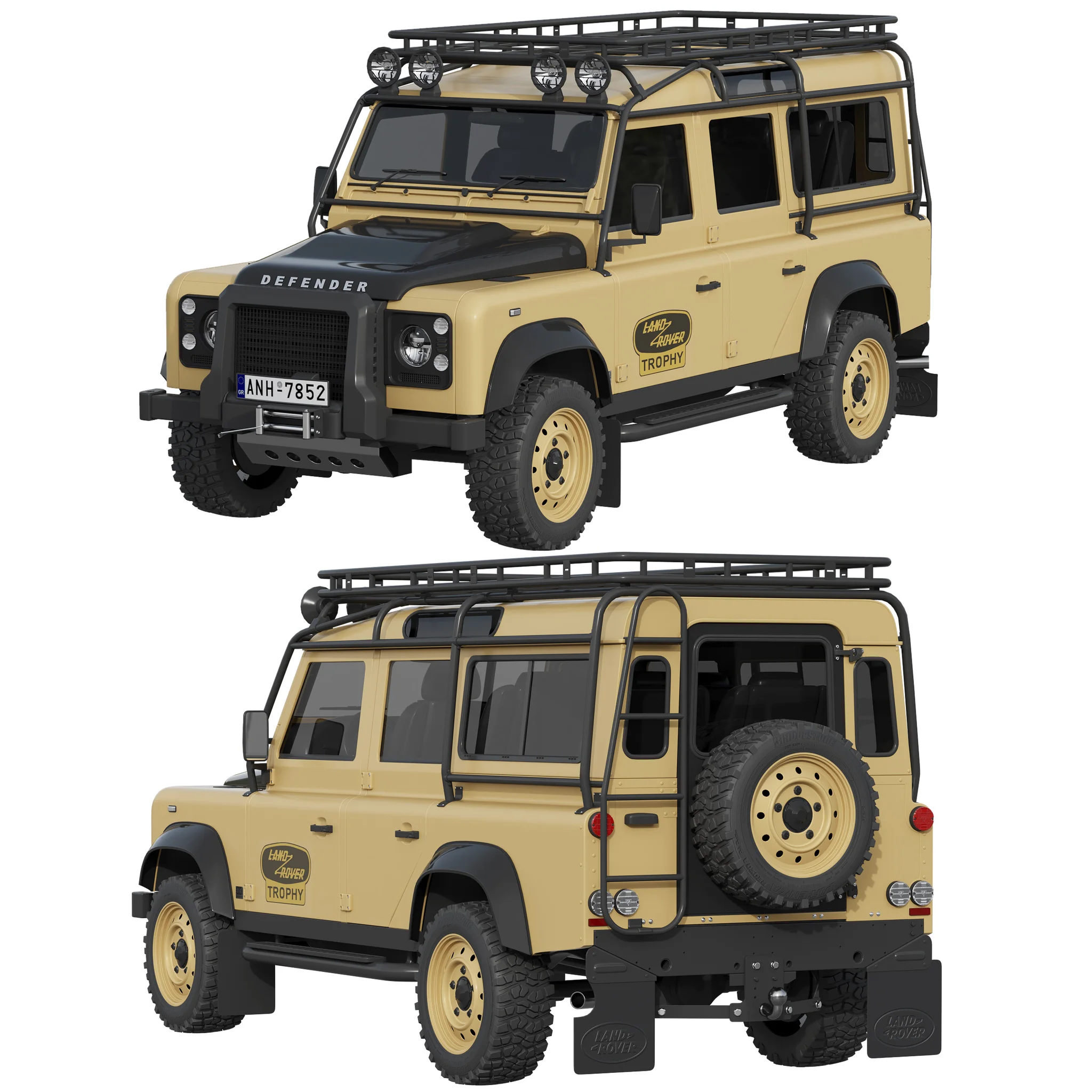 Land Rover Defender Works V8 Trophy, 3D model preview 7