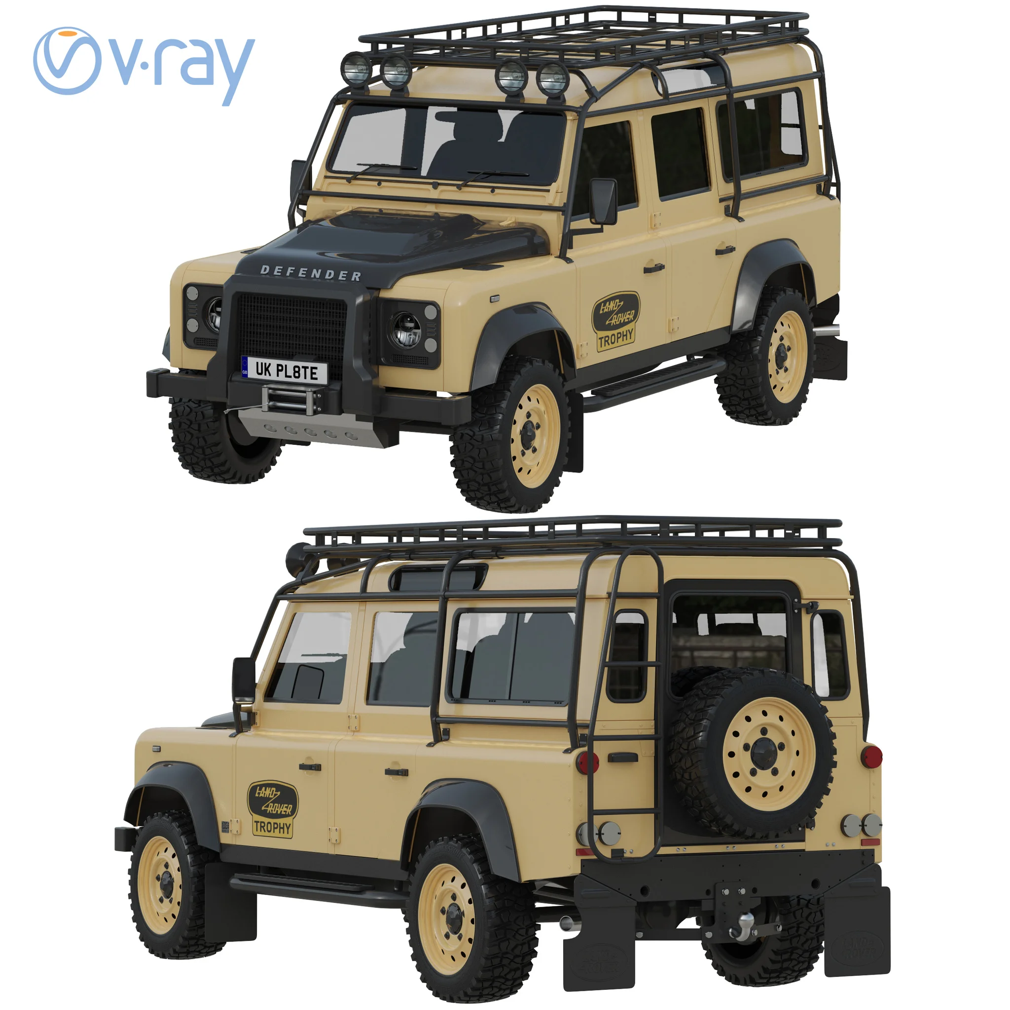 Land Rover Defender Works V8 Trophy, 3D model preview 14