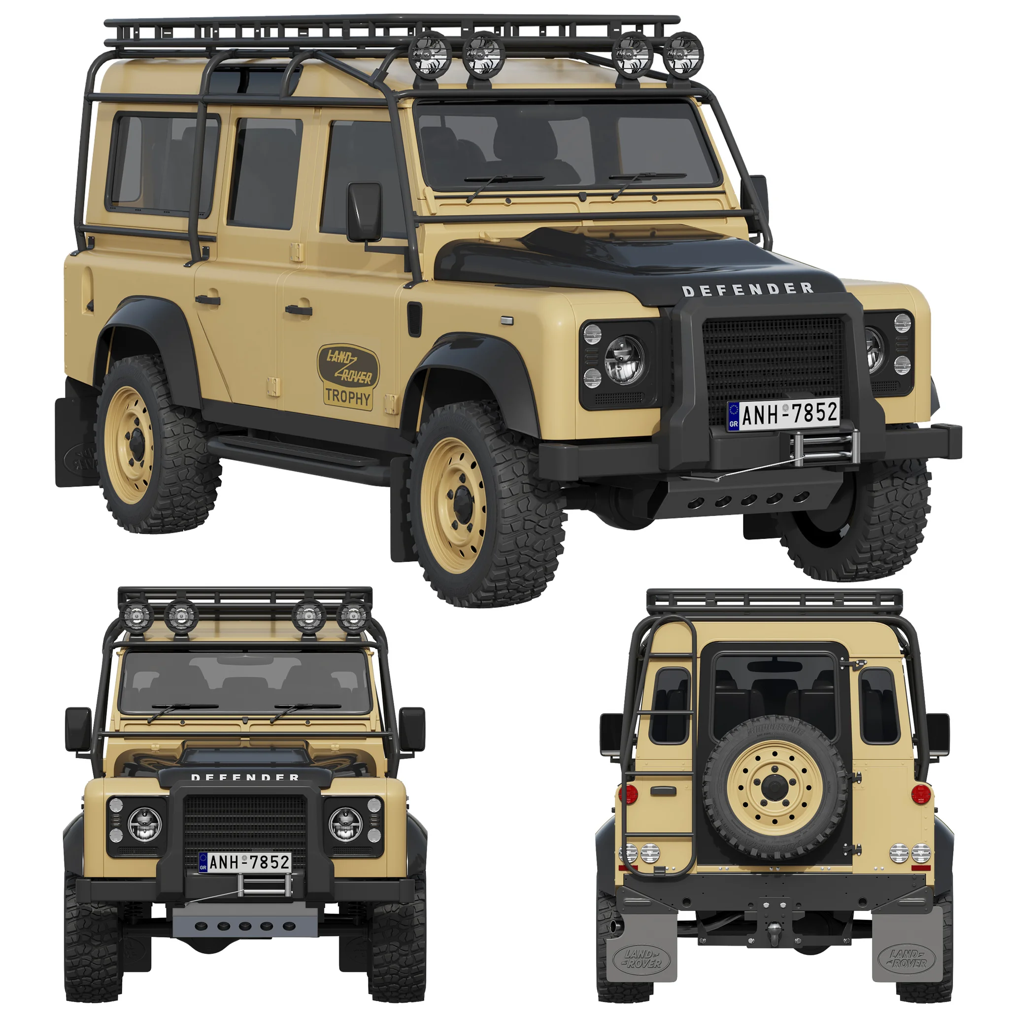 Land Rover Defender Works V8 Trophy, 3D model preview 16