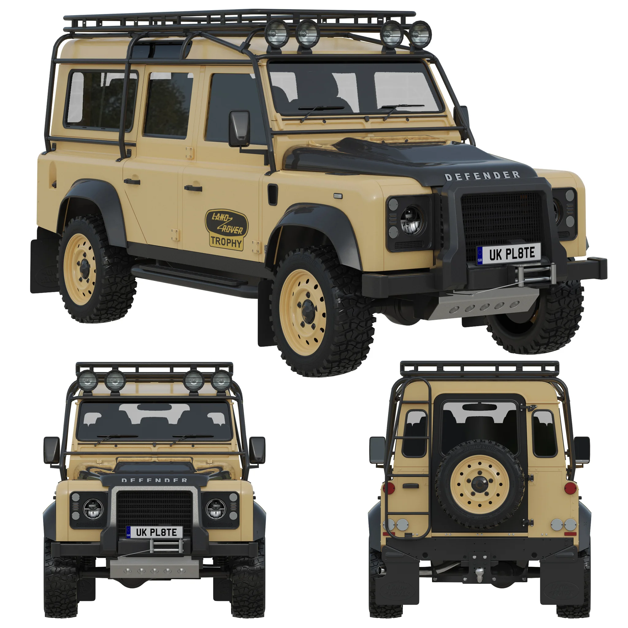 Land Rover Defender Works V8 Trophy, 3D model preview 21