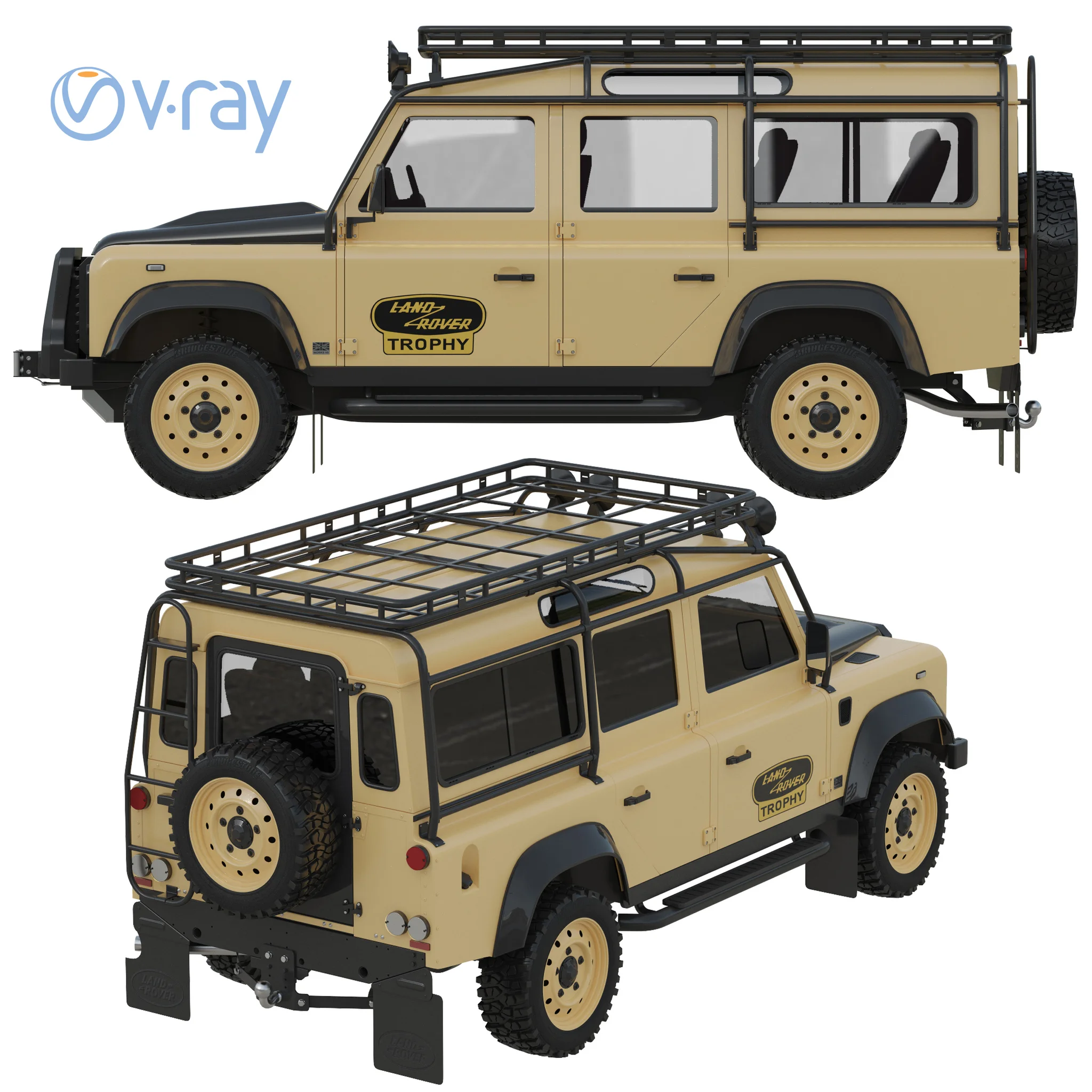 Land Rover Defender Works V8 Trophy, 3D model preview 30