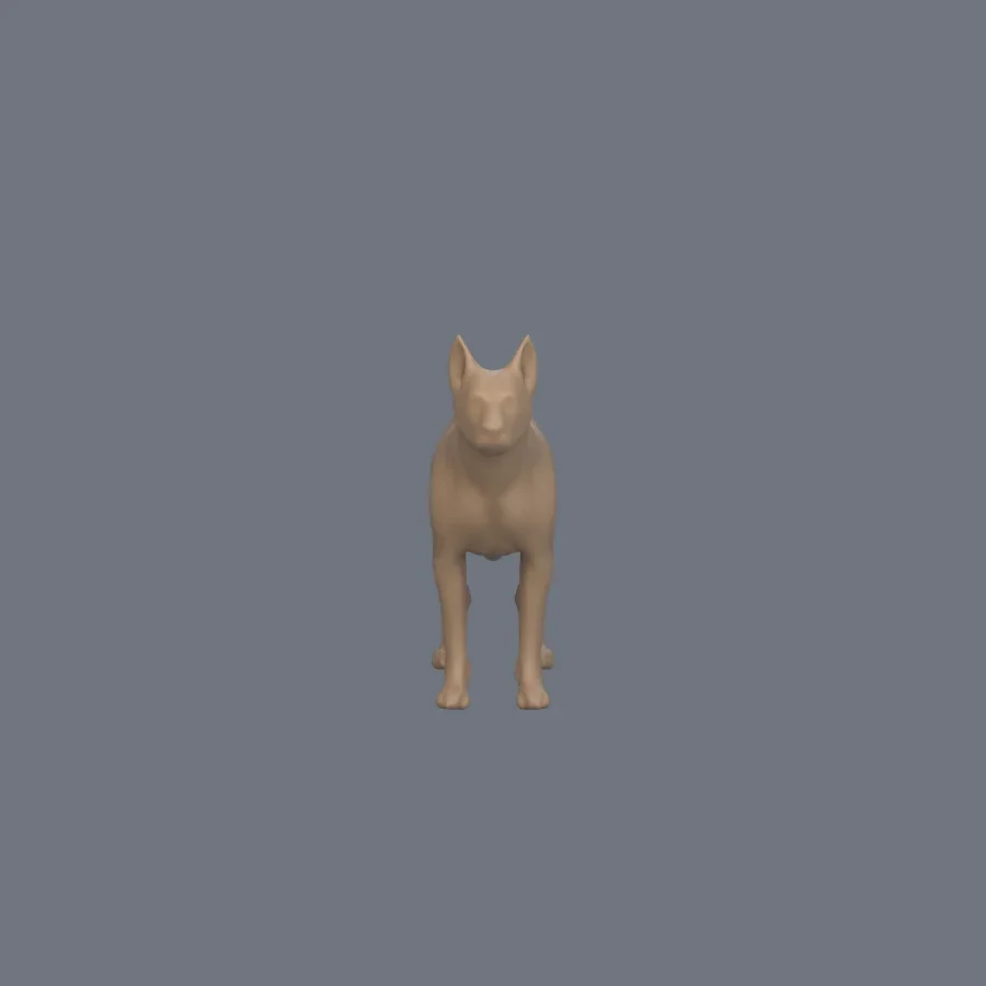 Dog Basemesh 06, 3D model preview 1