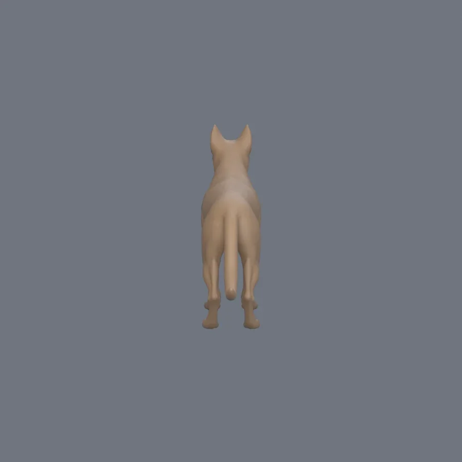 Dog Basemesh 06, 3D model preview 4