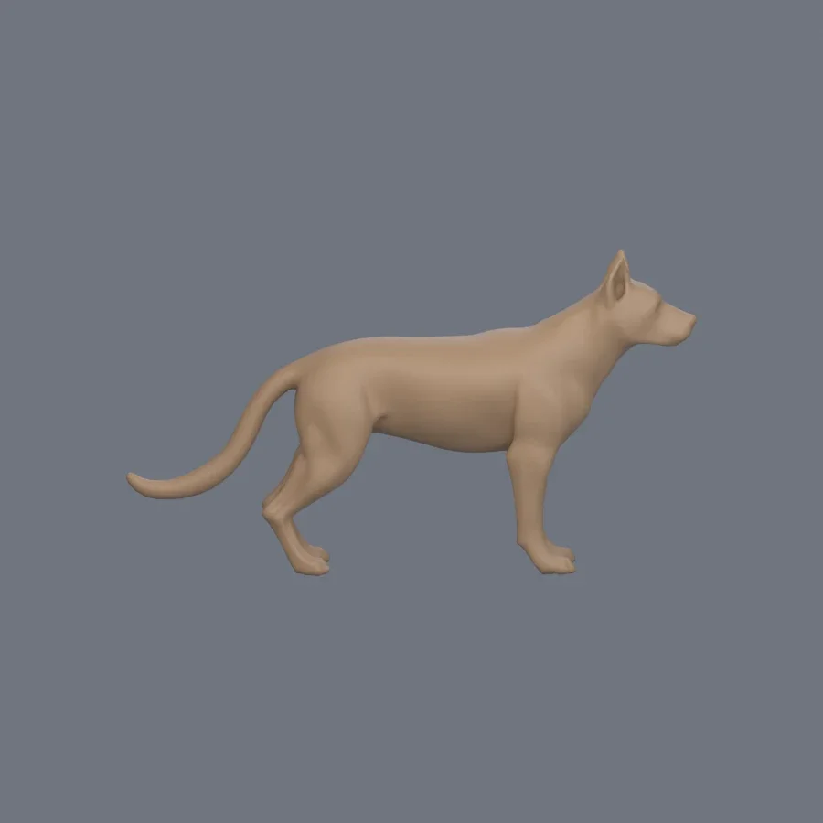Dog Basemesh 06, 3D model preview 5