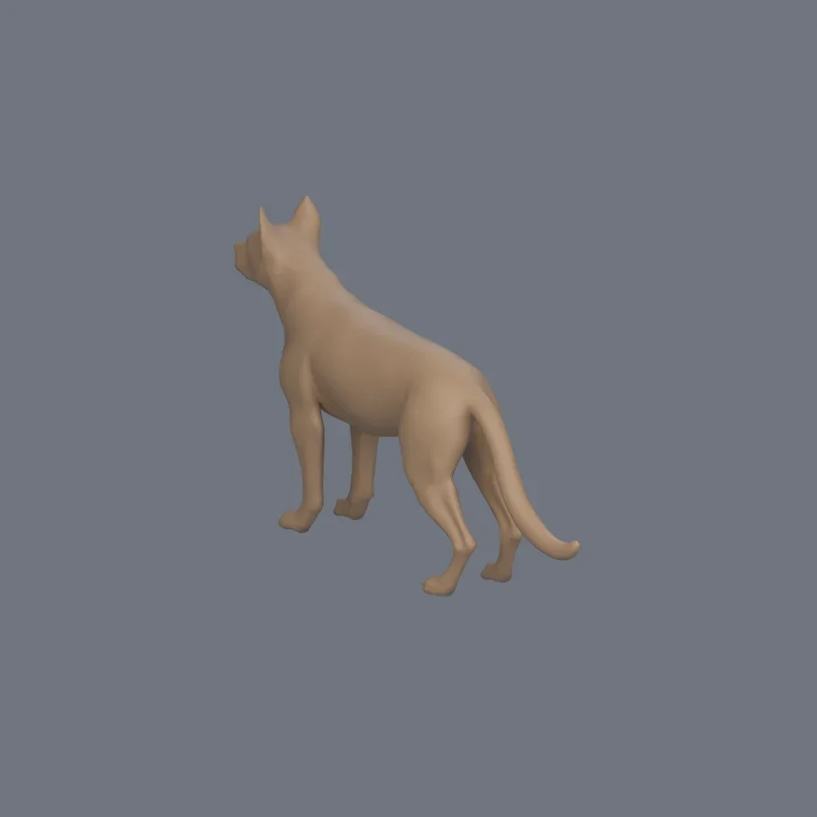 Dog Basemesh 06, 3D model preview 6