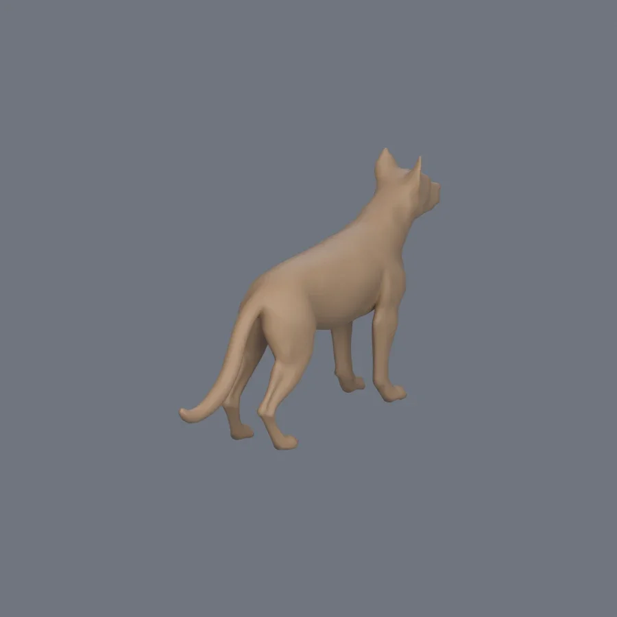 Dog Basemesh 06, 3D model preview 7
