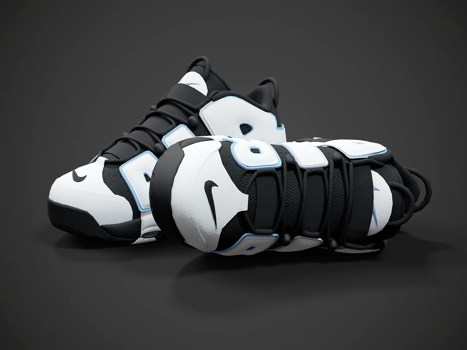 Nike Air More Uptempo96 3, 3D model preview 3
