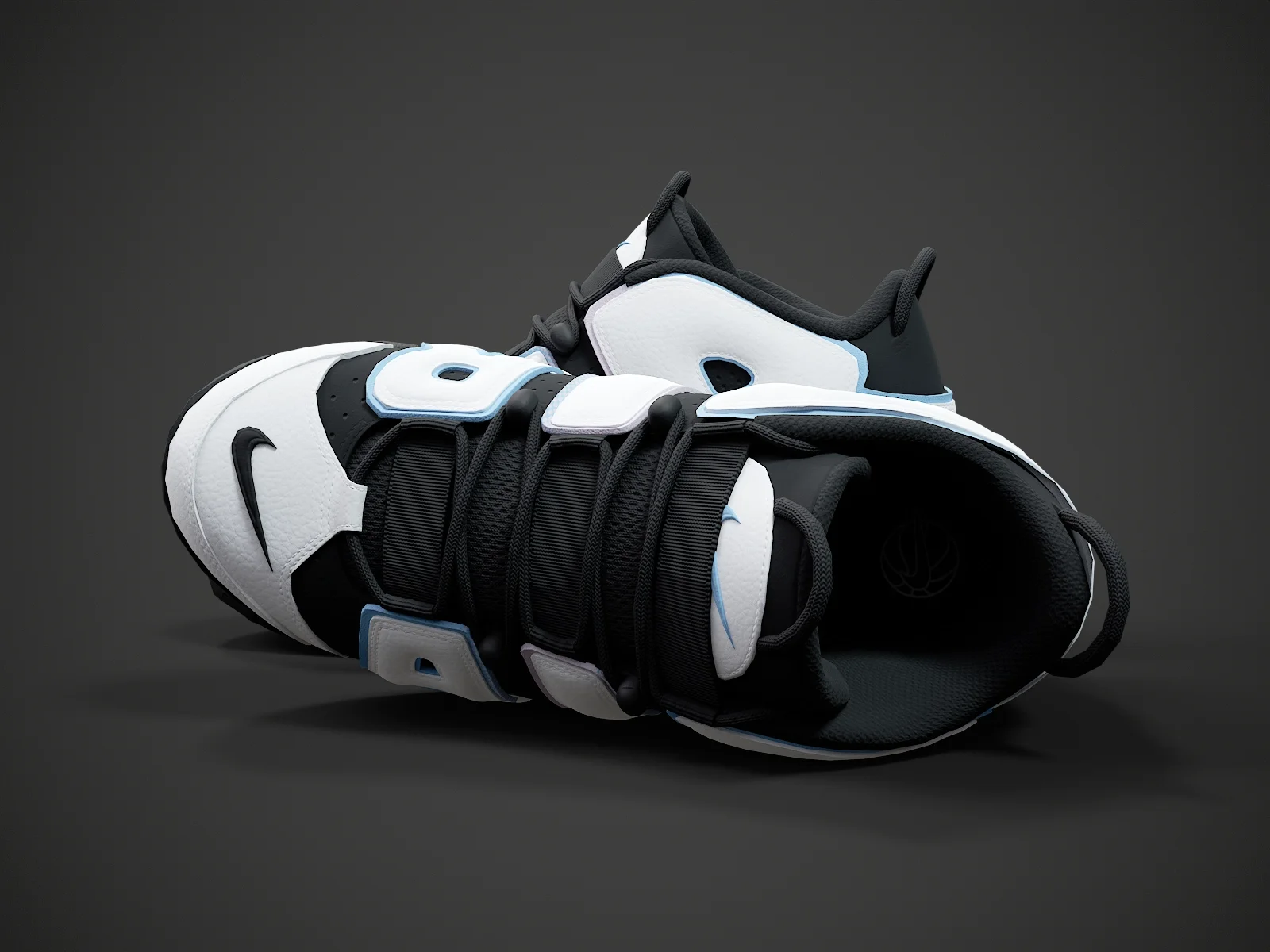 Nike Air More Uptempo96 3, 3D model preview 4