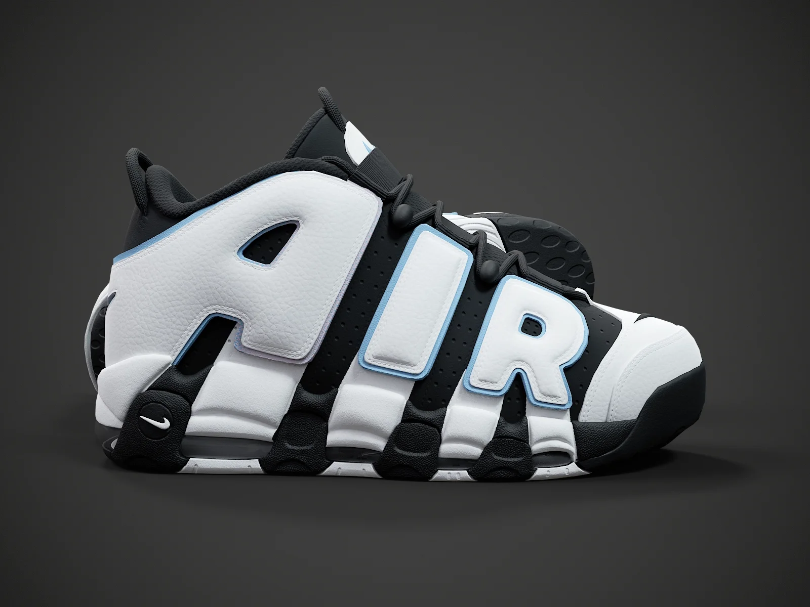 Nike Air More Uptempo96 3, 3D model preview 8