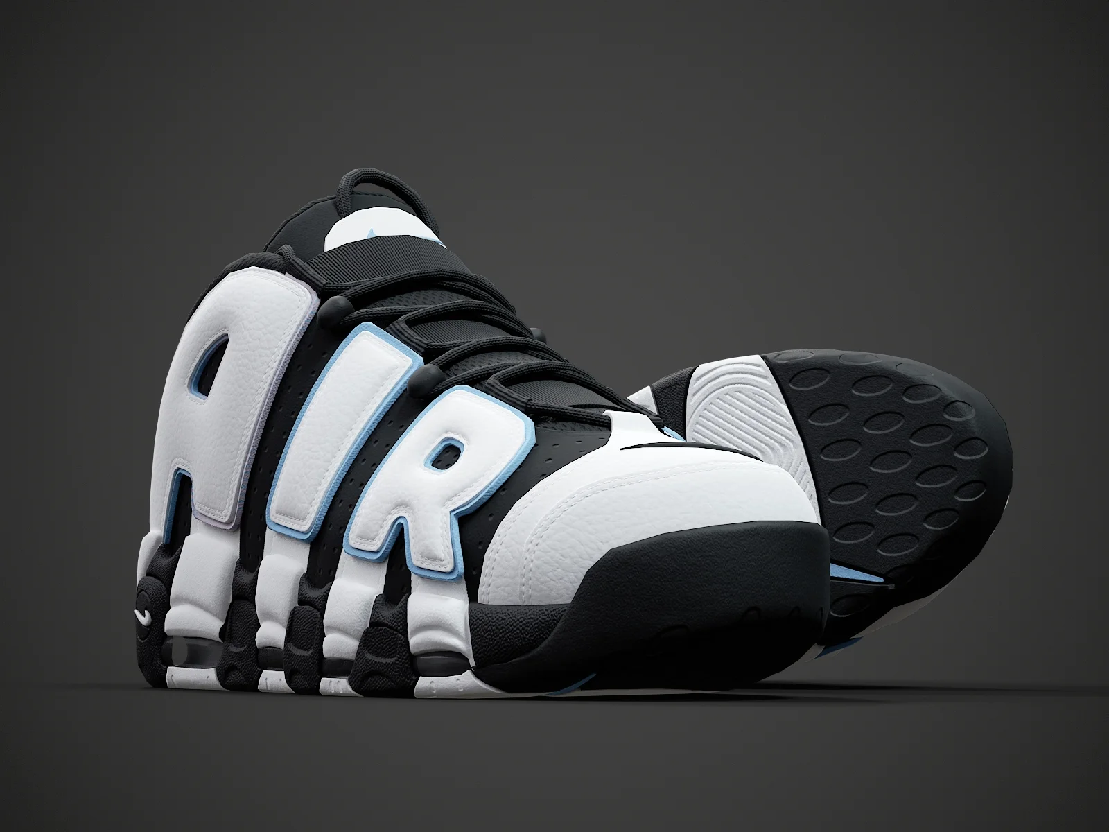 Nike Air More Uptempo96 3, 3D model preview 9