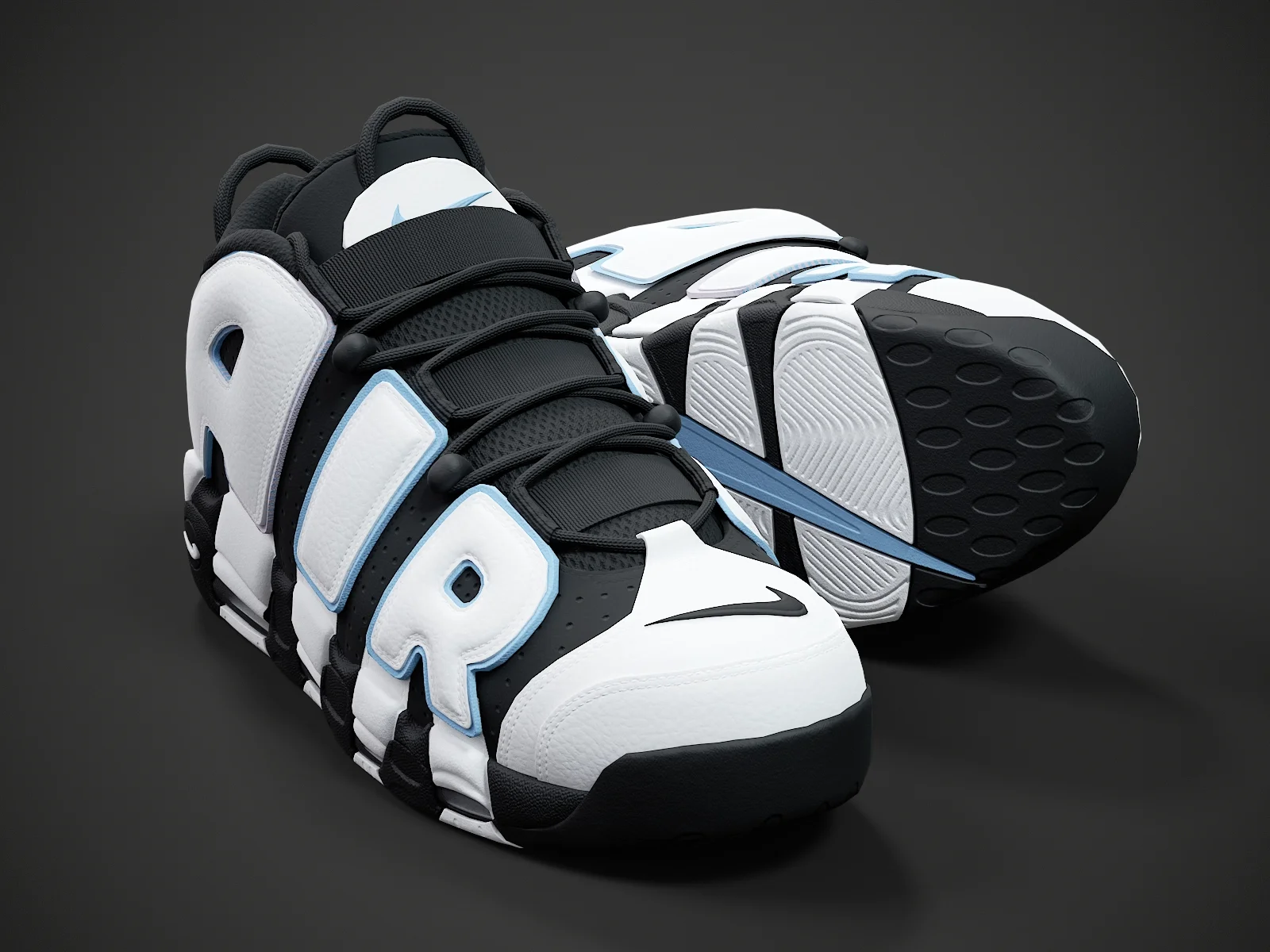 Nike Air More Uptempo96 3, 3D model preview 10