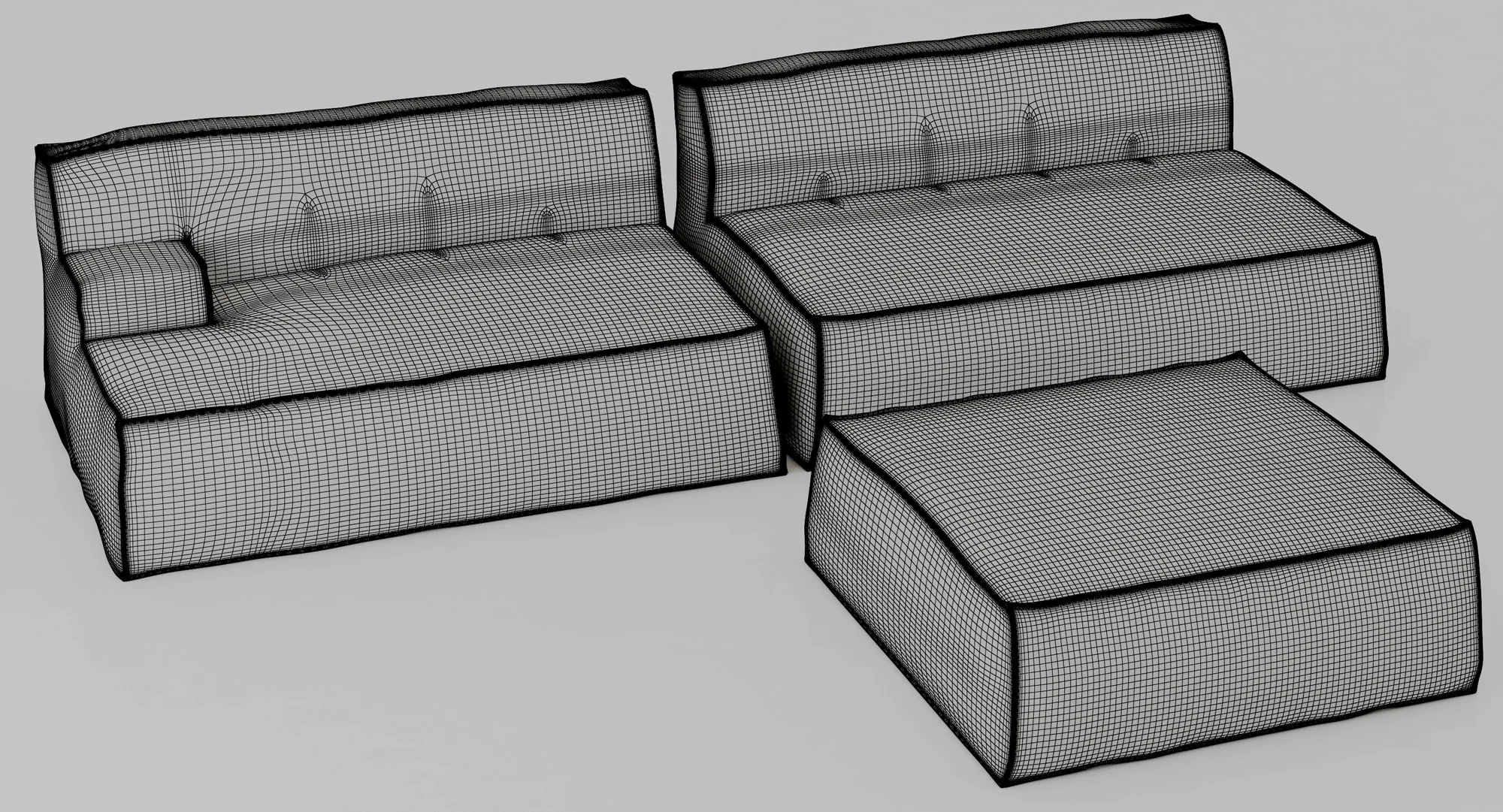 Baxter Damasco Sofa — 3D model preview 7
