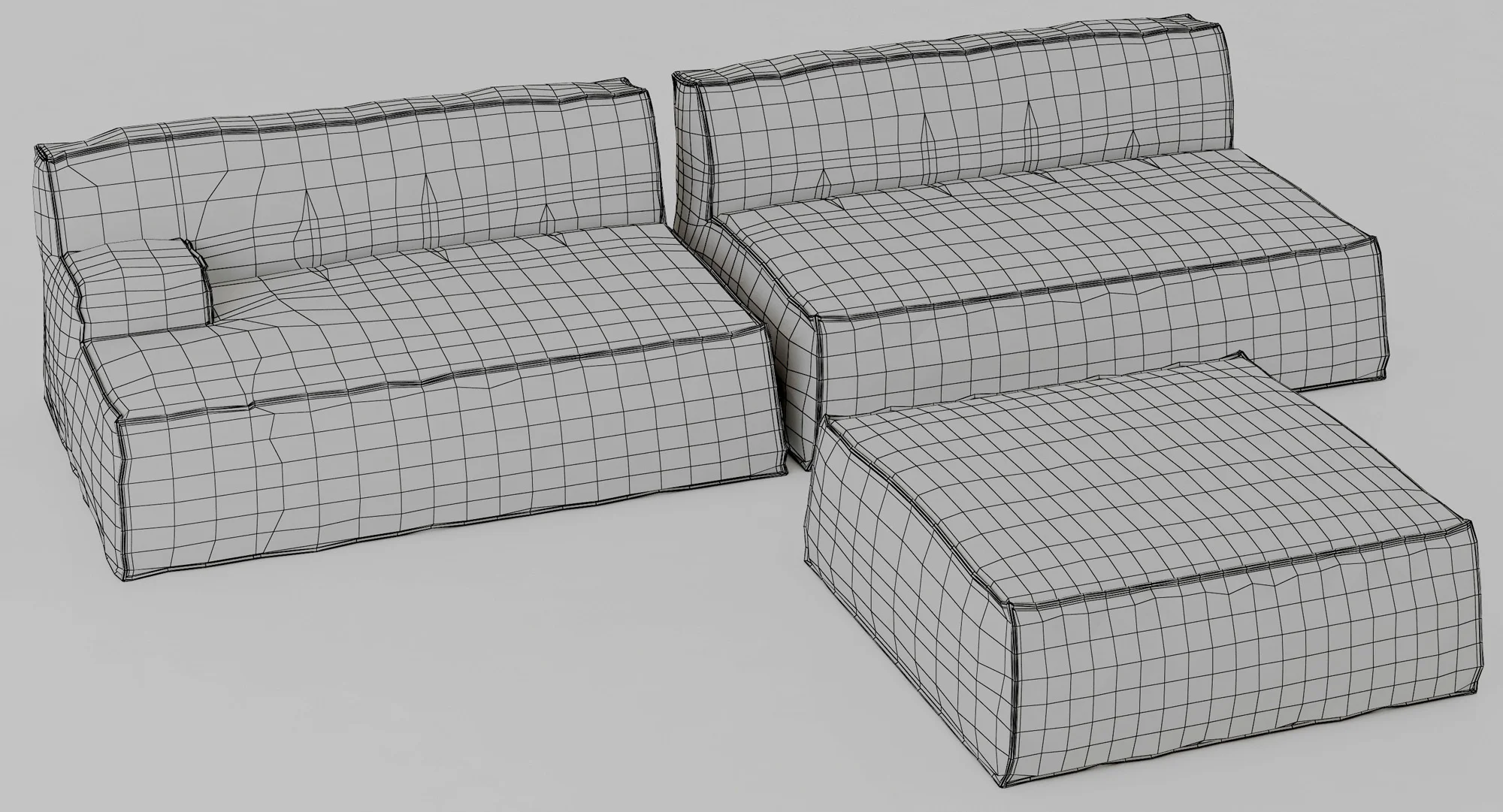 Baxter Damasco Sofa — 3D model preview 8