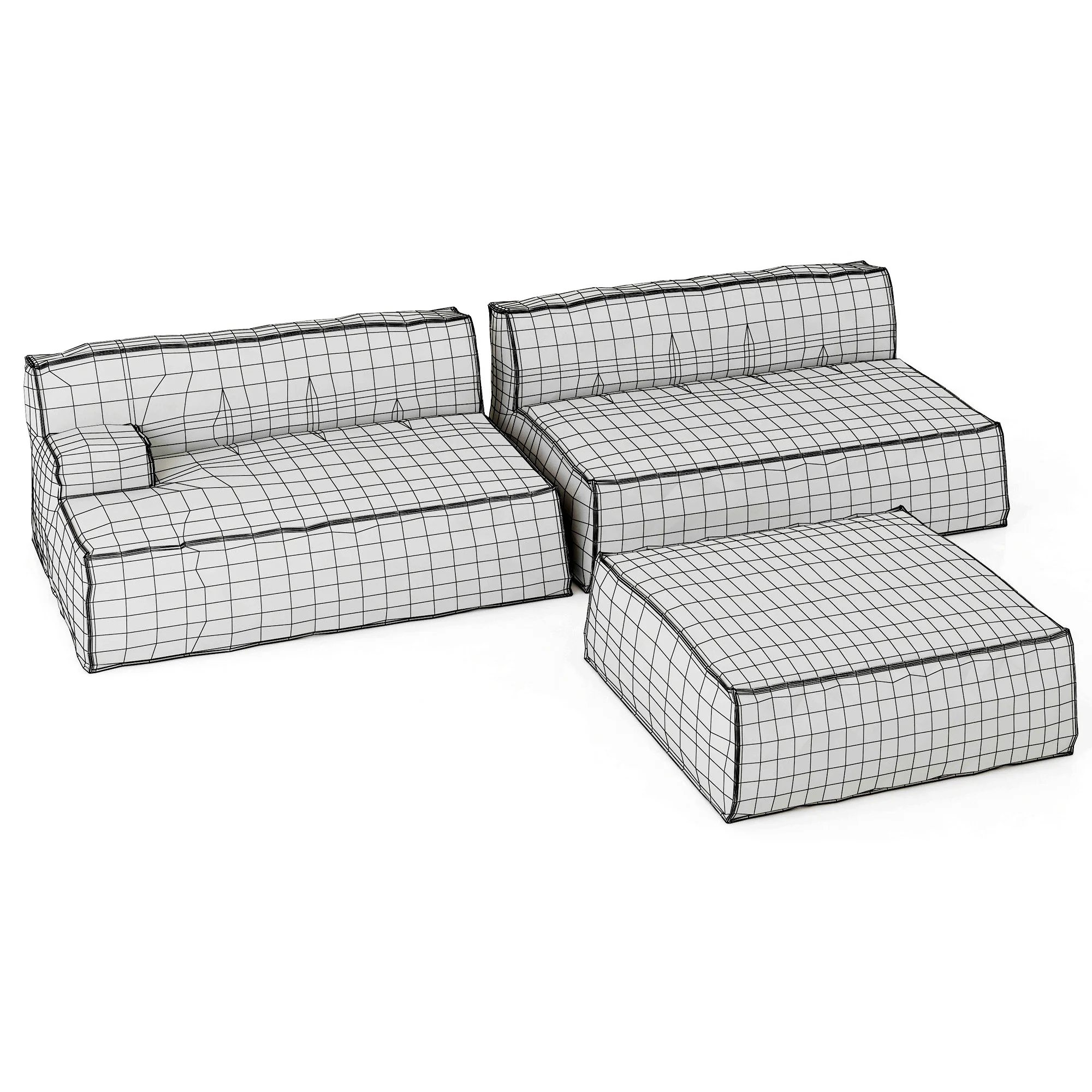 Baxter Damasco Sofa — 3D model preview 9