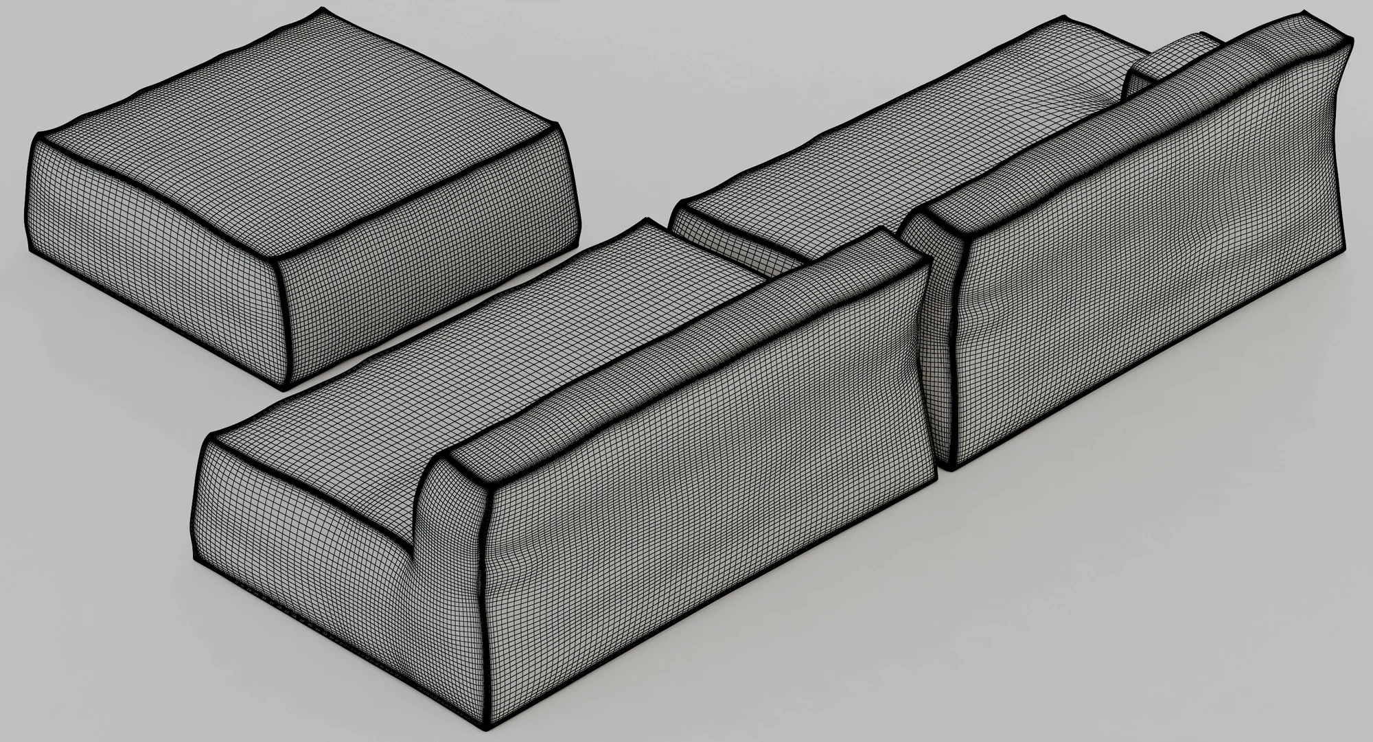 Baxter Damasco Sofa — 3D model preview 12