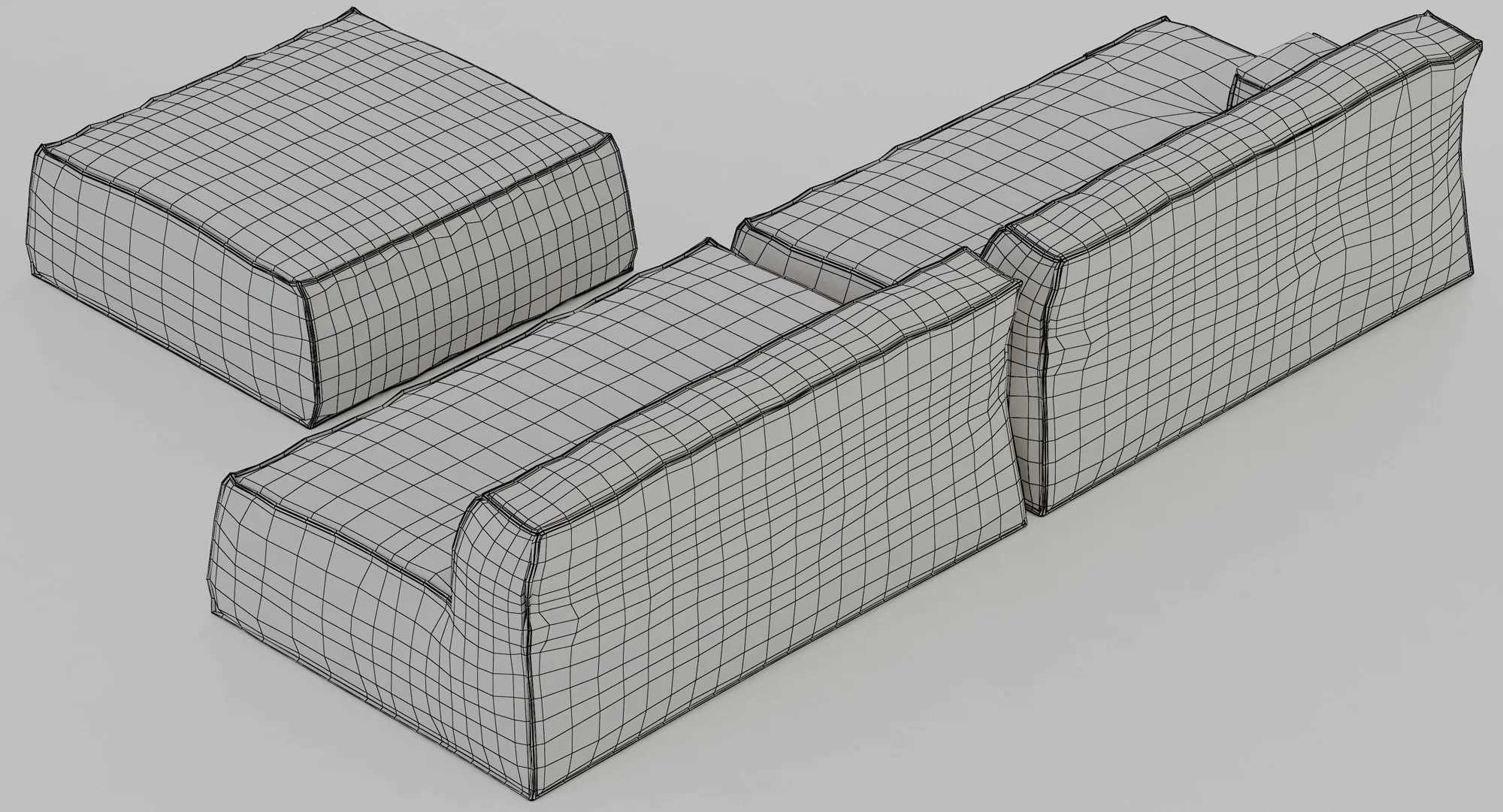 Baxter Damasco Sofa — 3D model preview 13