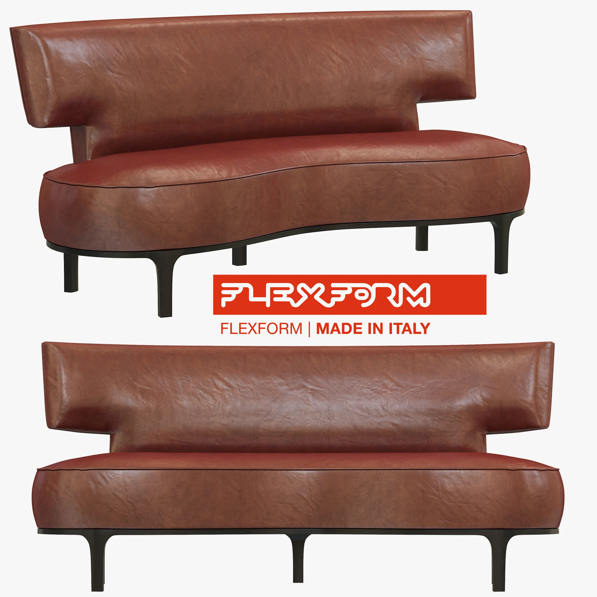 Flexform Drop Sofa — 3D model preview 2