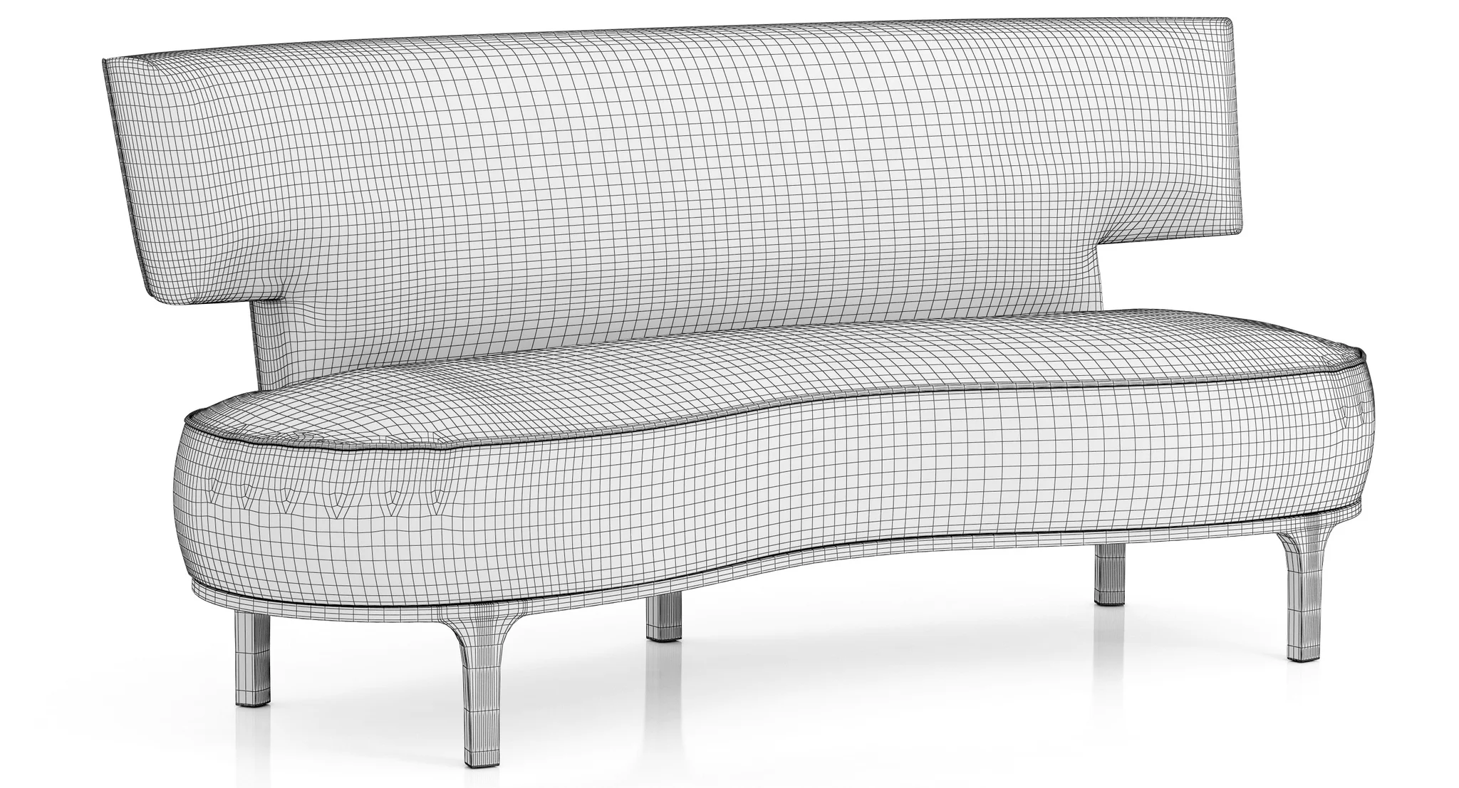 Flexform Drop Sofa — 3D model preview 8