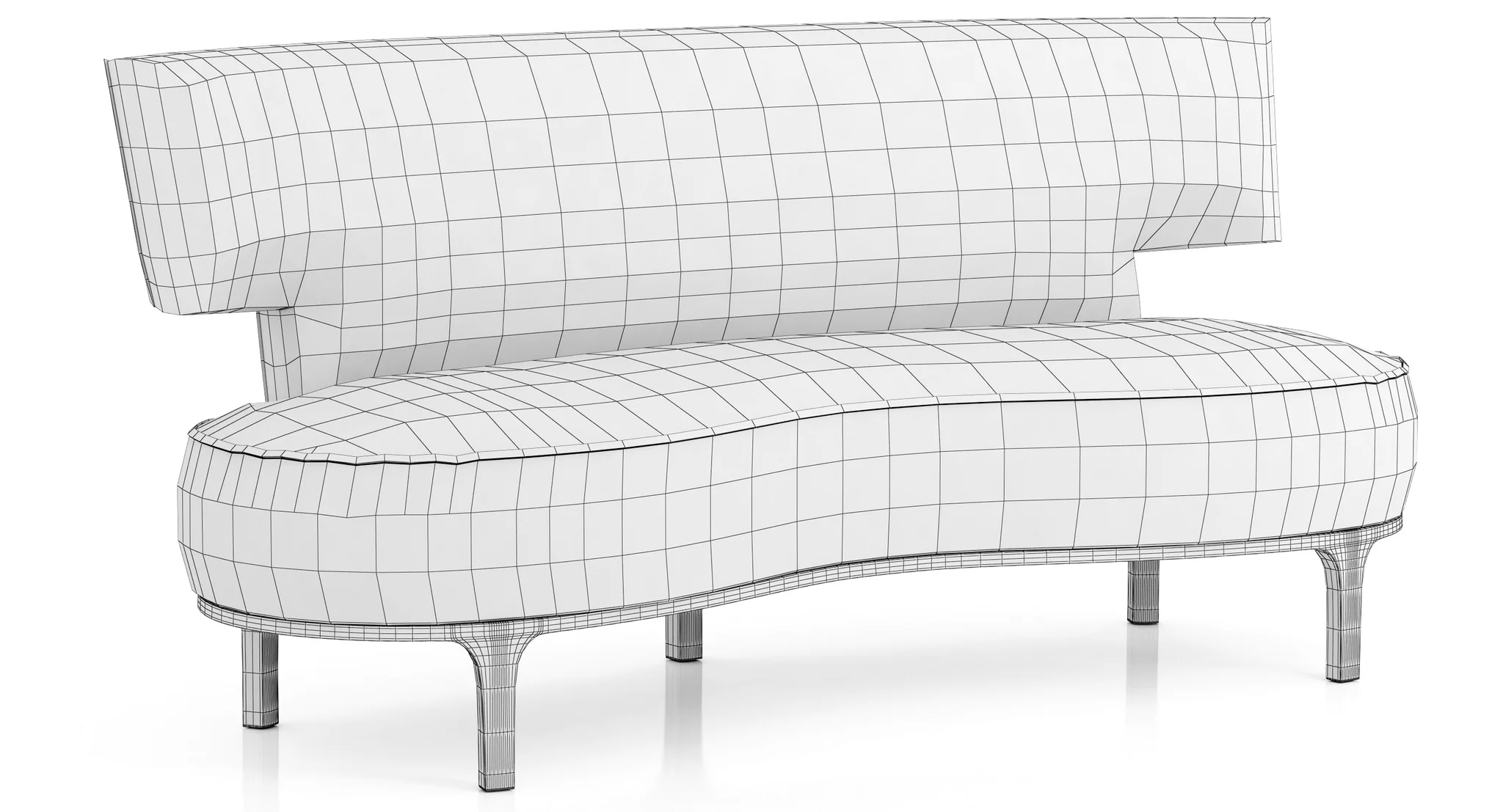Flexform Drop Sofa — 3D model preview 9