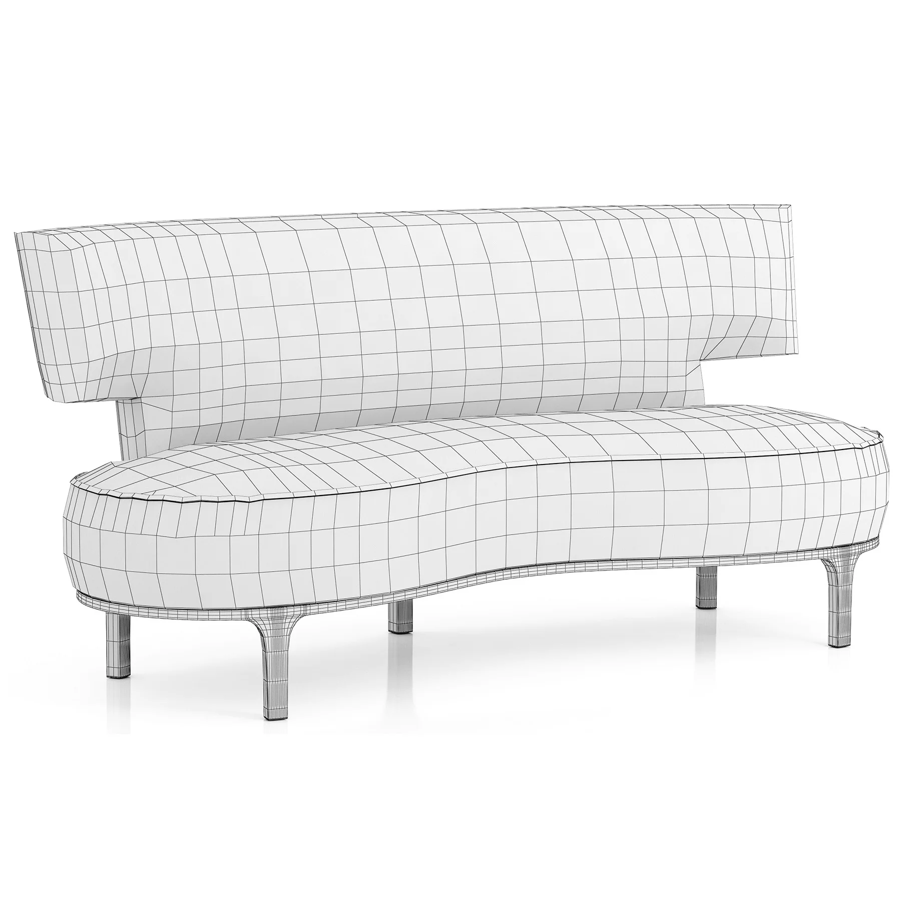 Flexform Drop Sofa — 3D model preview 10