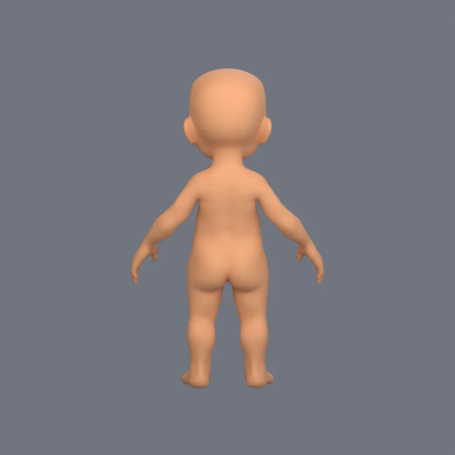 Basemesh Child 3, 3D model preview 4