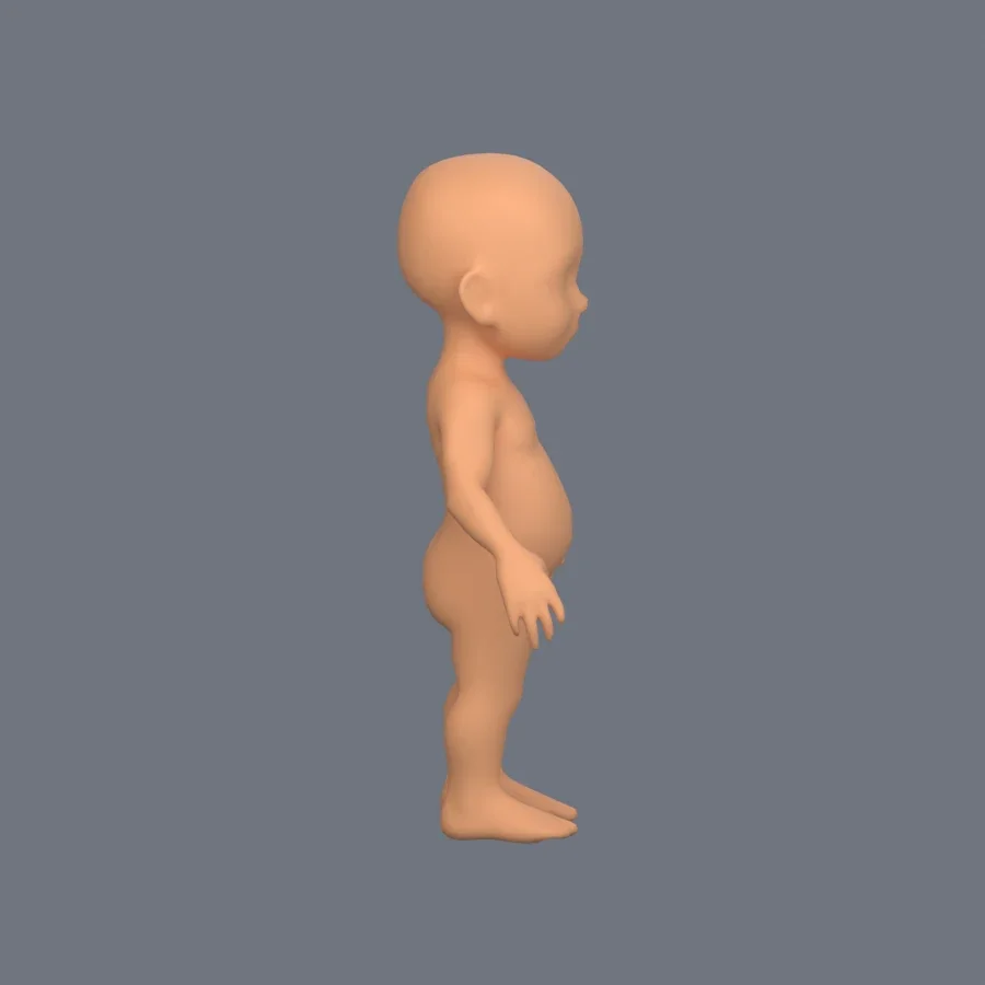Basemesh Child 3, 3D model preview 5