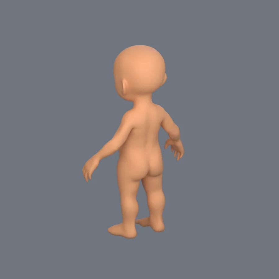 Basemesh Child 3, 3D model preview 6