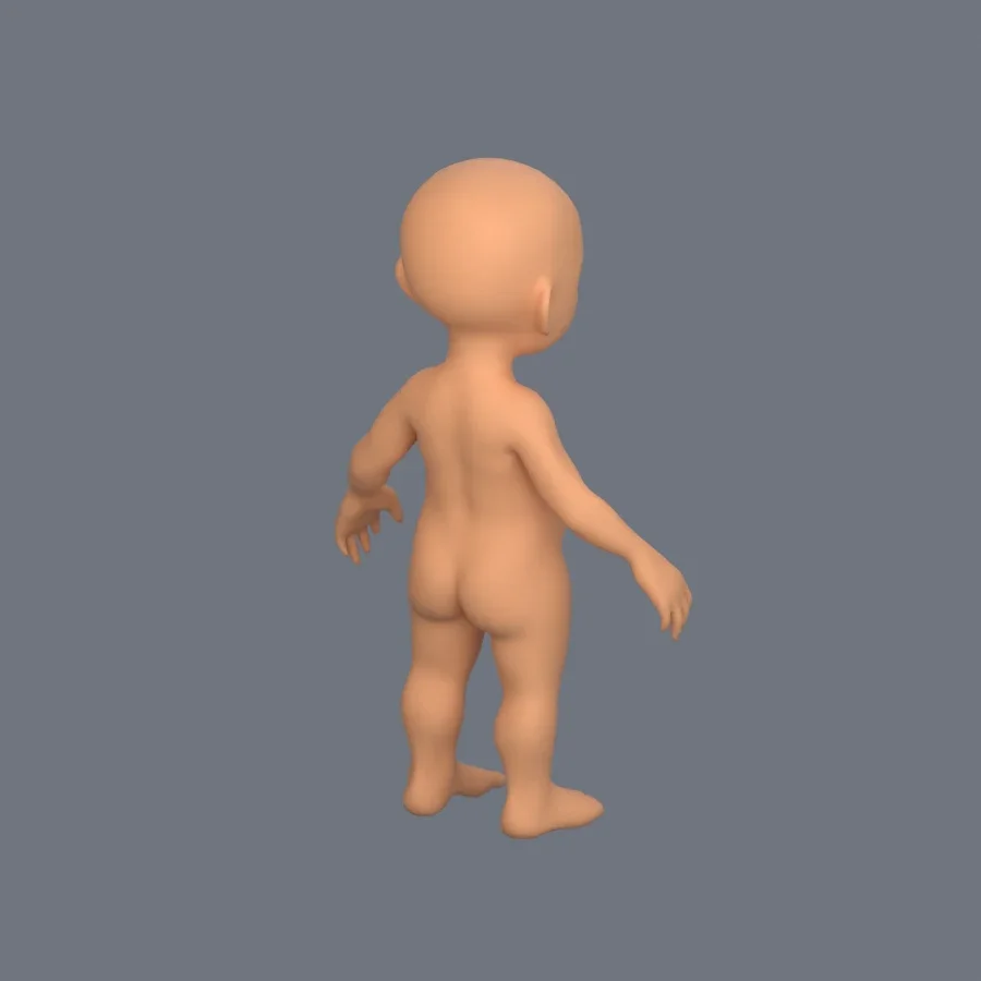 Basemesh Child 3, 3D model preview 7
