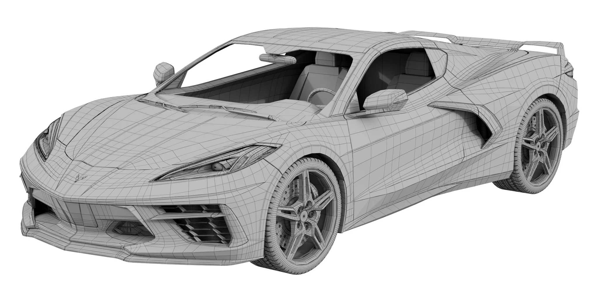 Chevrolet Corvette C8 2020, 3D model preview 22