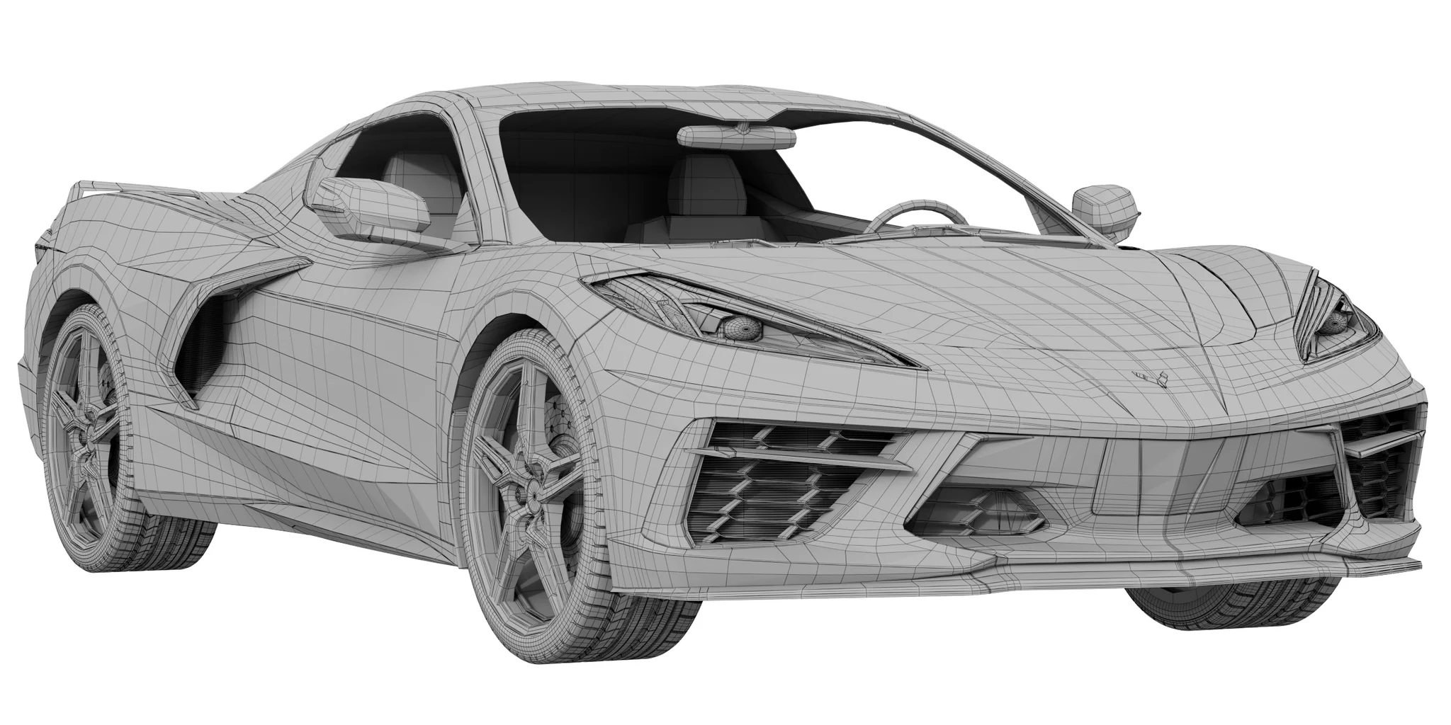 Chevrolet Corvette C8 2020, 3D model preview 26