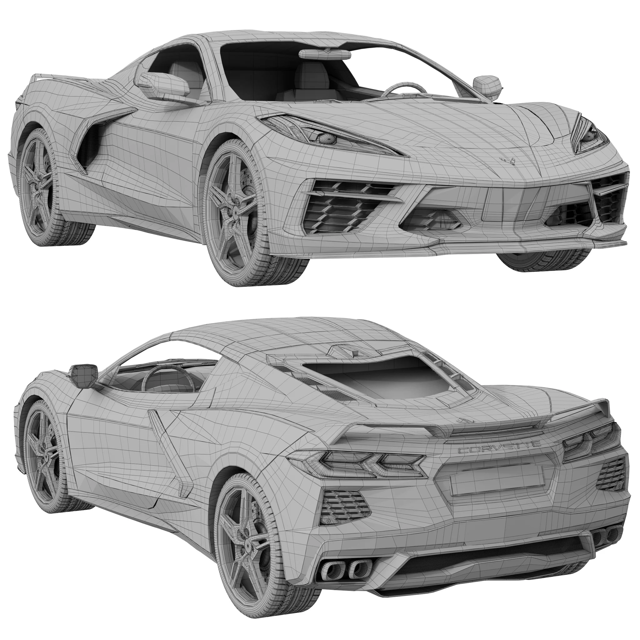 Chevrolet Corvette C8 2020, 3D model preview 28