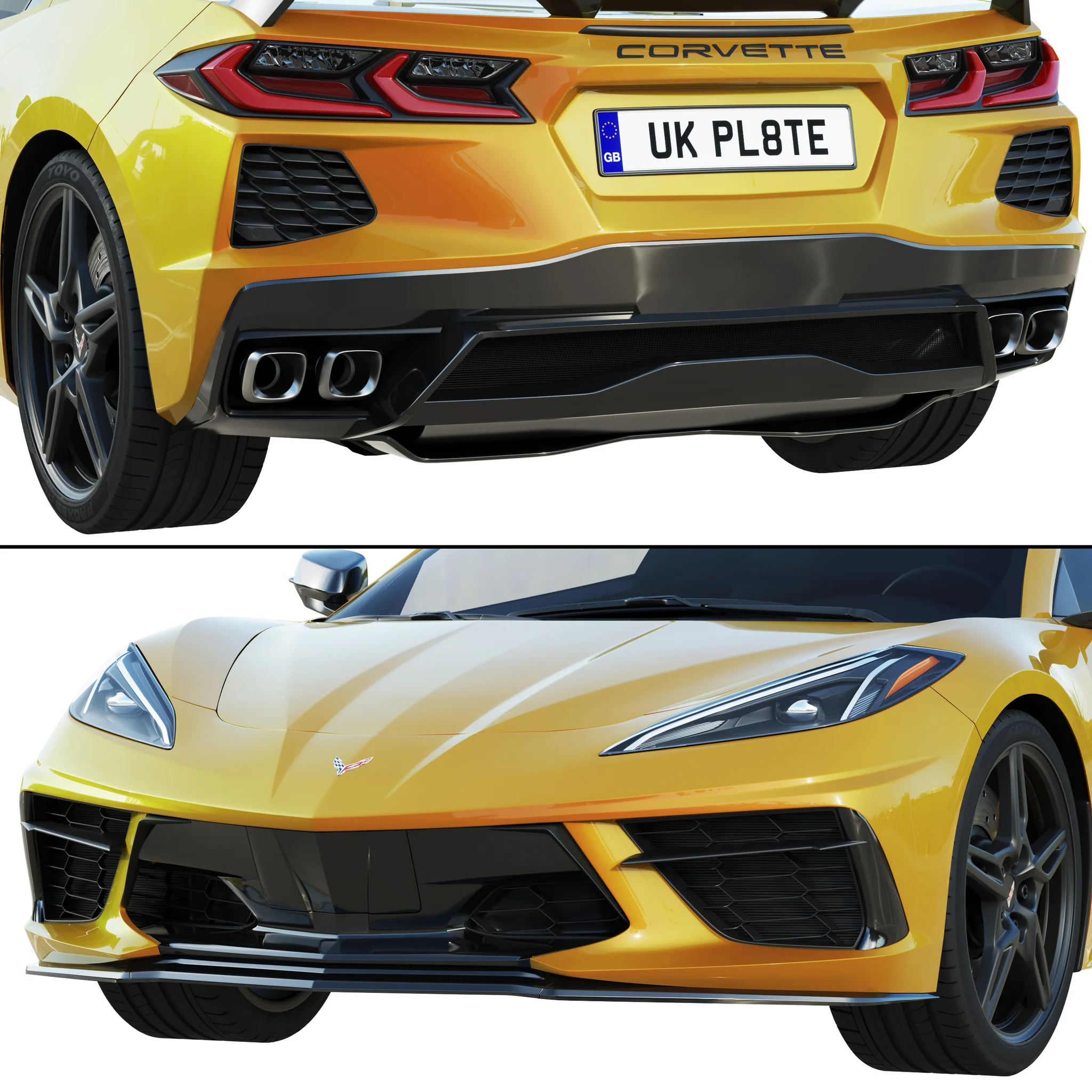 Chevrolet Corvette C8 2020, 3D model preview 33
