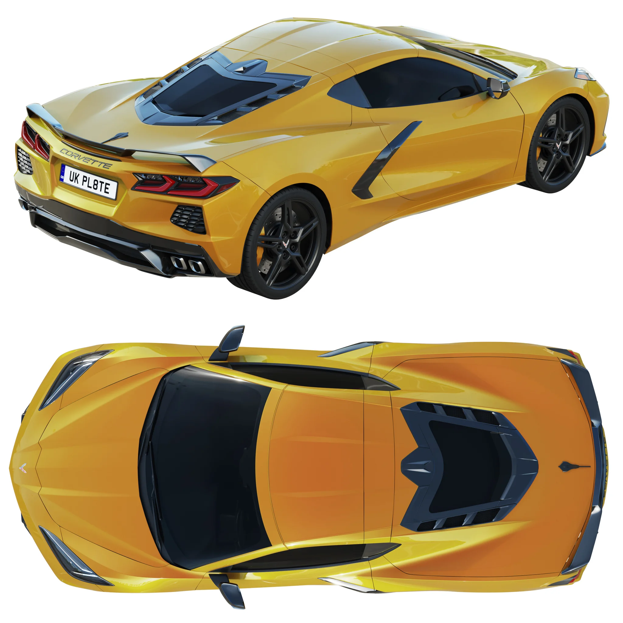 Chevrolet Corvette C8 2020, 3D model preview 39