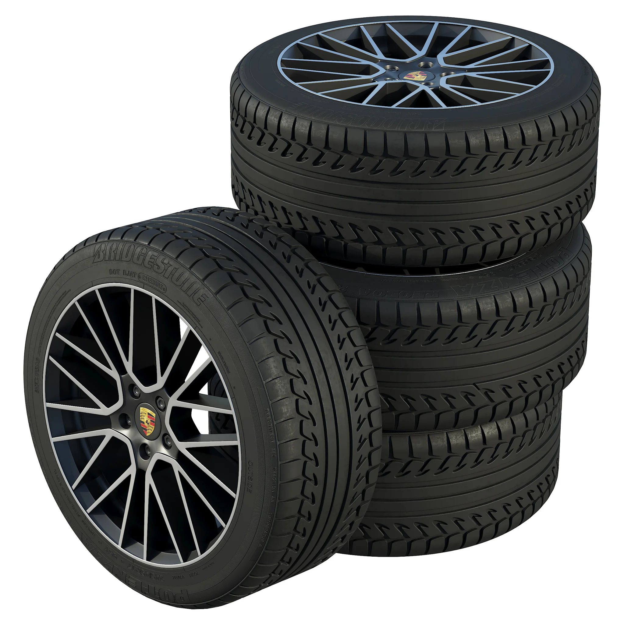 Porsche Tire 3, 3D model preview 1