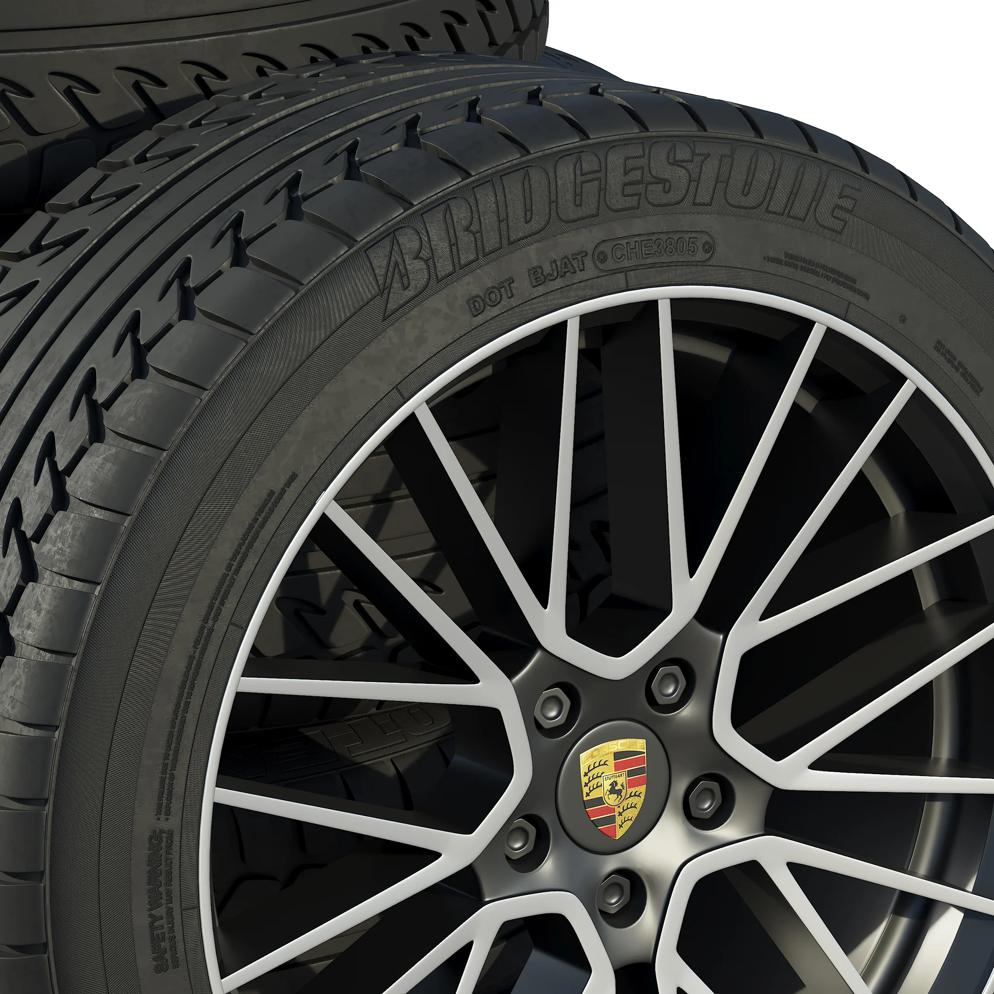 Porsche Tire 3, 3D model preview 3