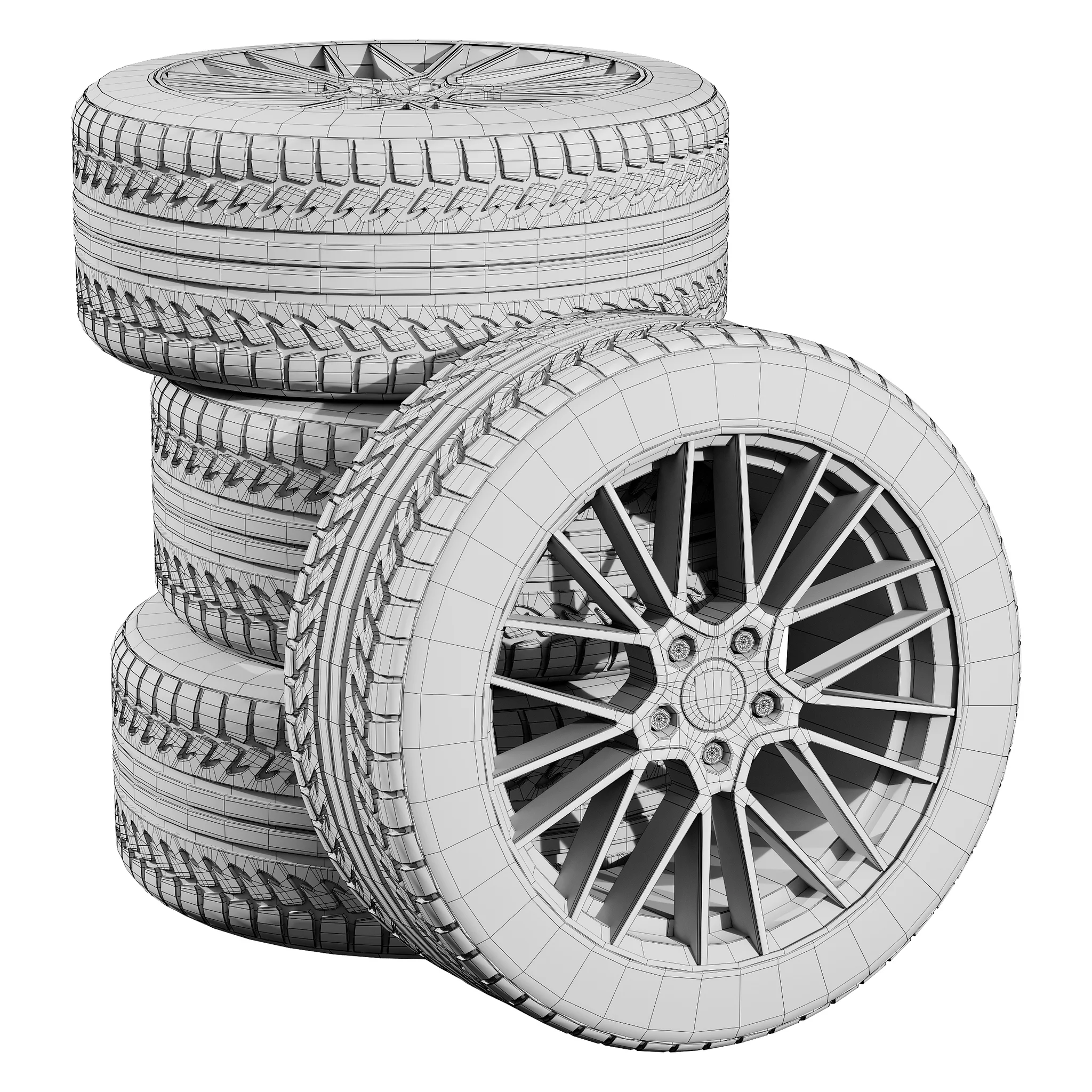 Porsche Tire 3, 3D model preview 4