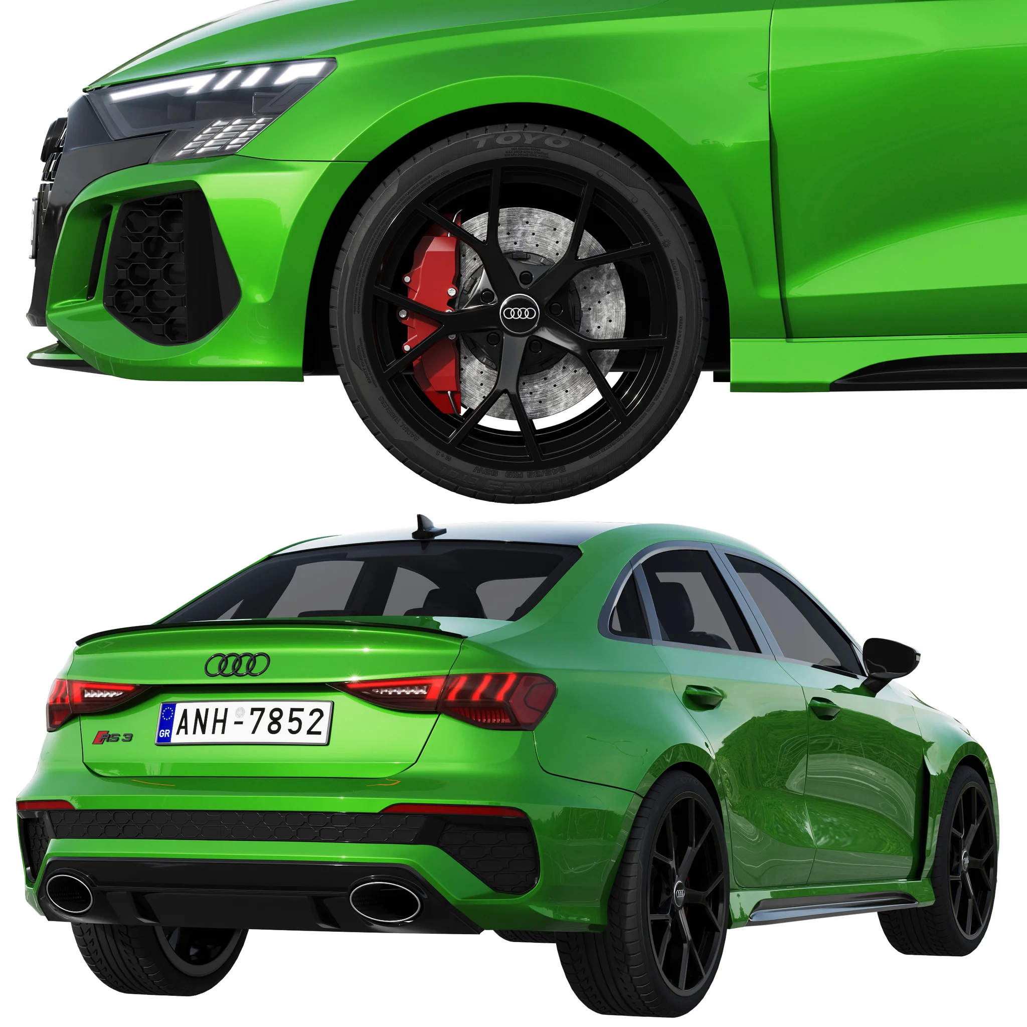 Audi RS 3, 3D model preview 2
