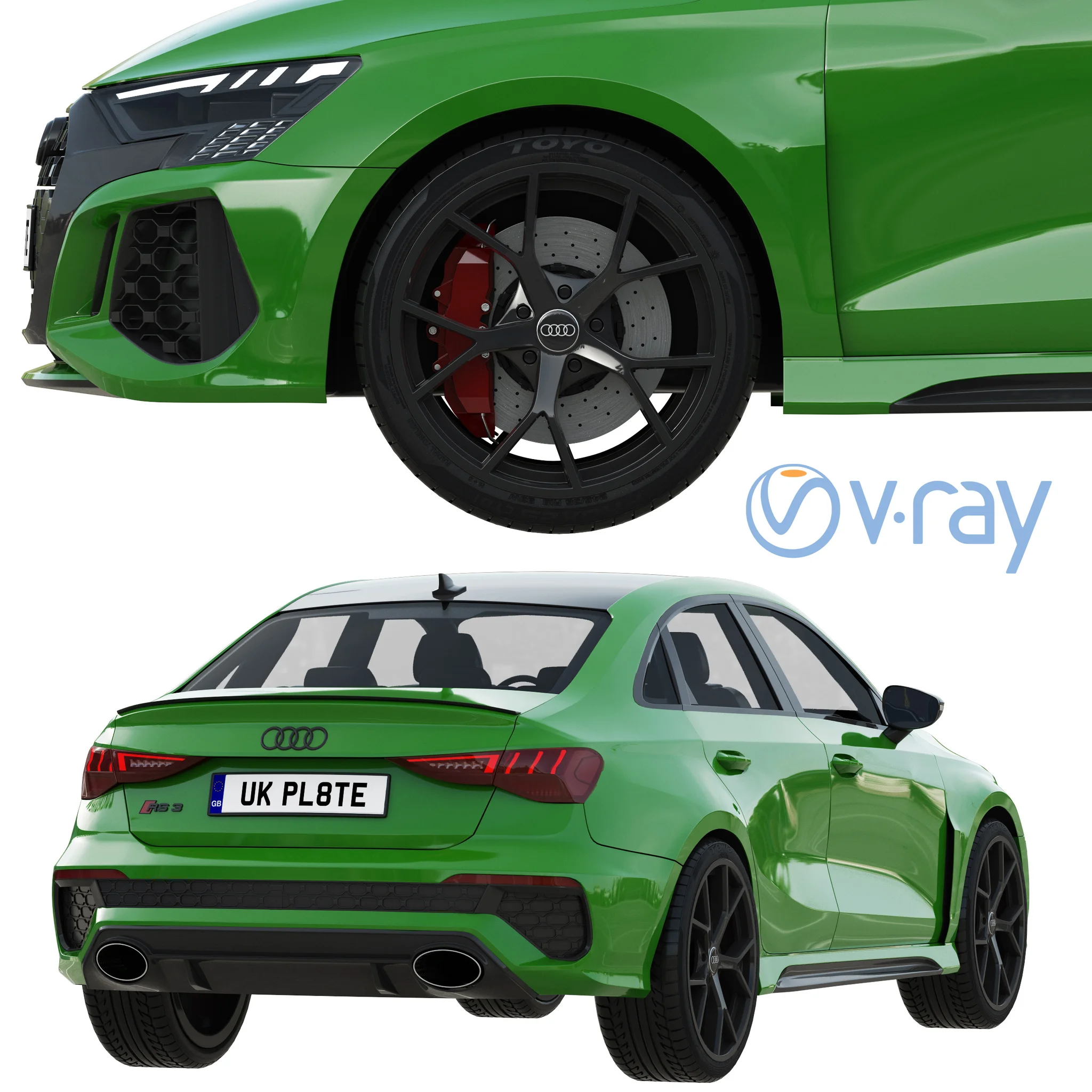 Audi RS 3, 3D model preview 4