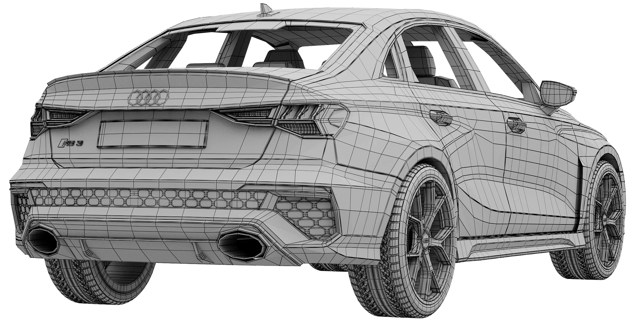 Audi RS 3, 3D model preview 8
