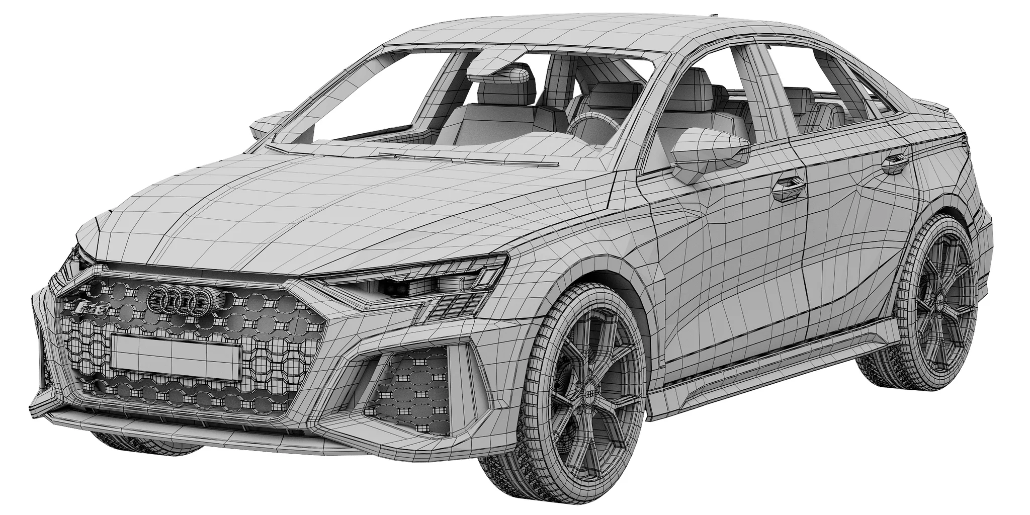 Audi RS 3, 3D model preview 12