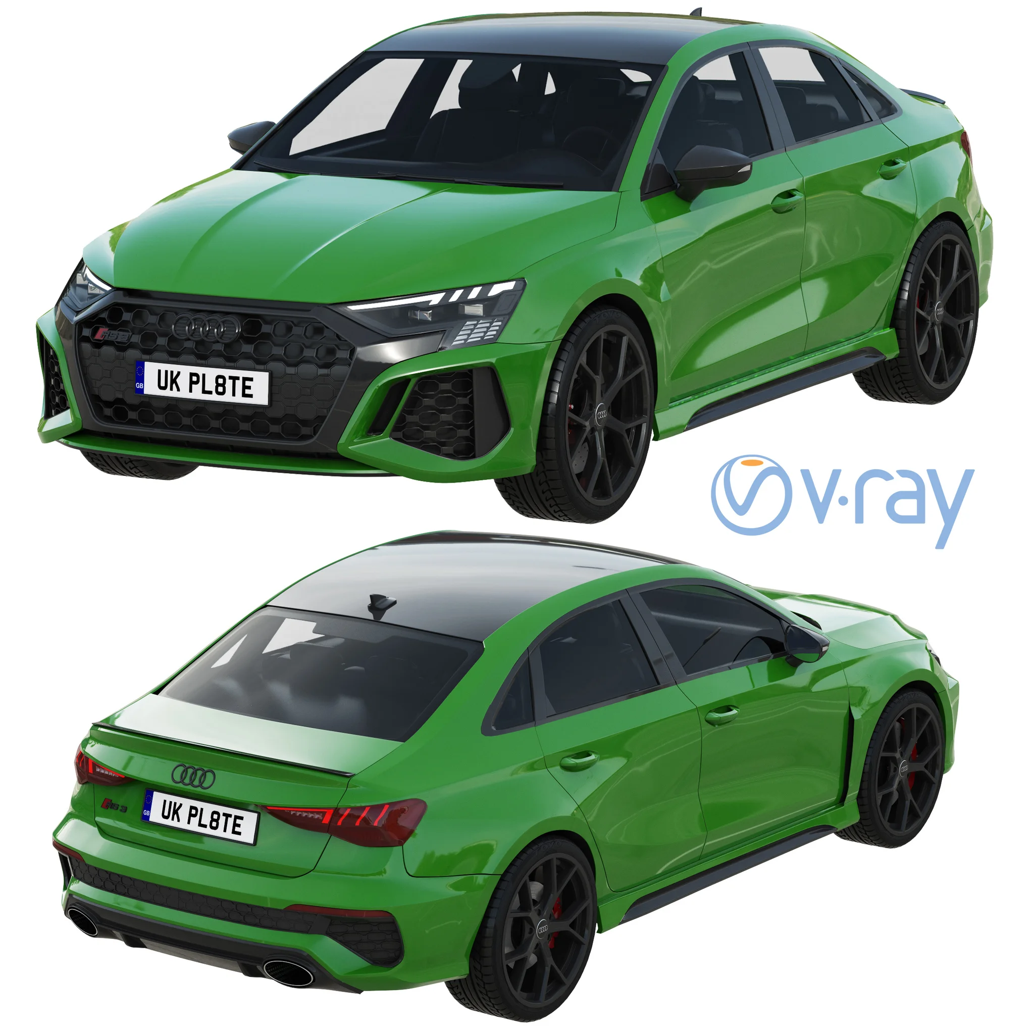 Audi RS 3, 3D model preview 14