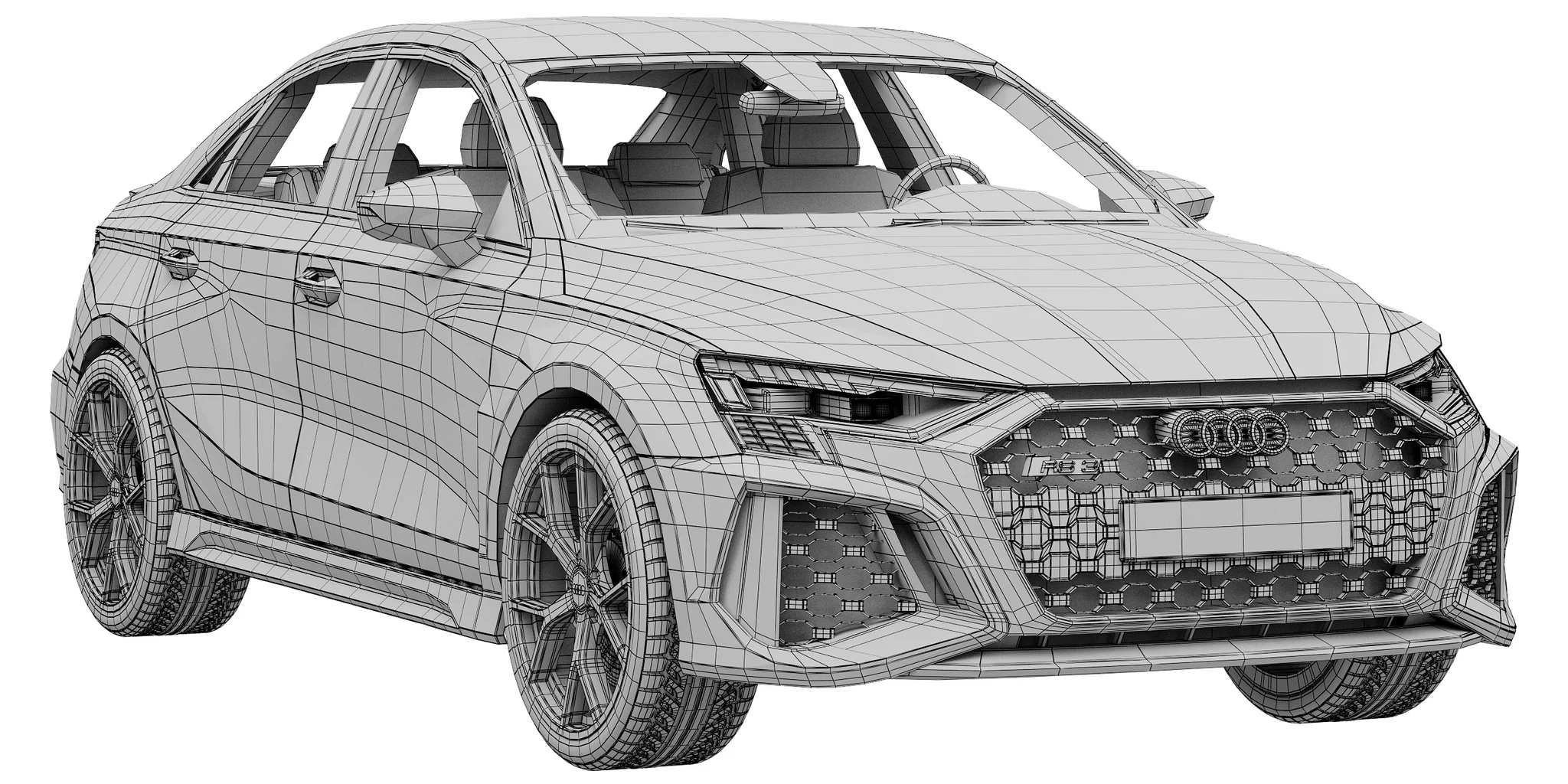 Audi RS 3, 3D model preview 17